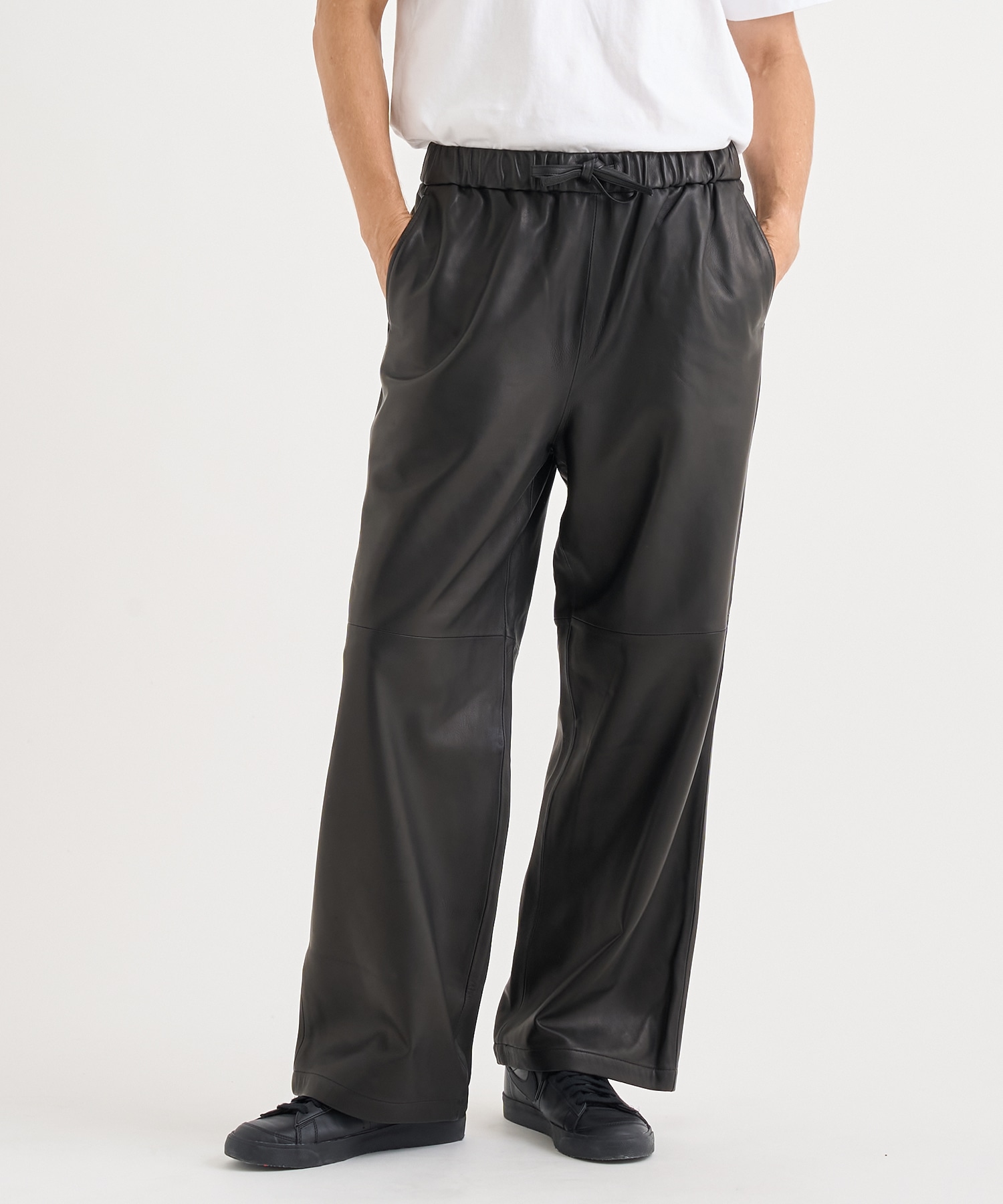 Sheep Leather Easy Pants