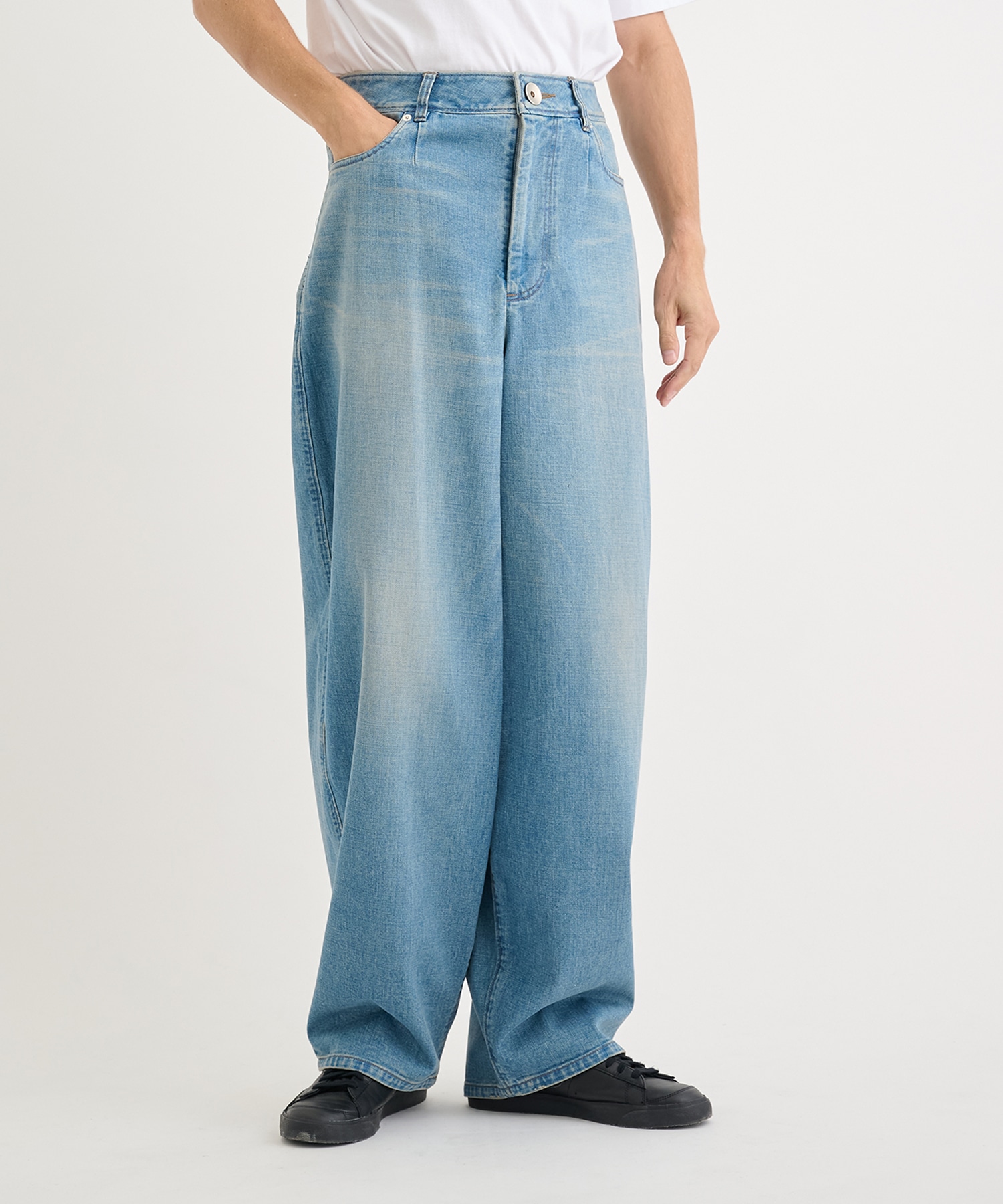 RERACS BARREL DENIM PANTS