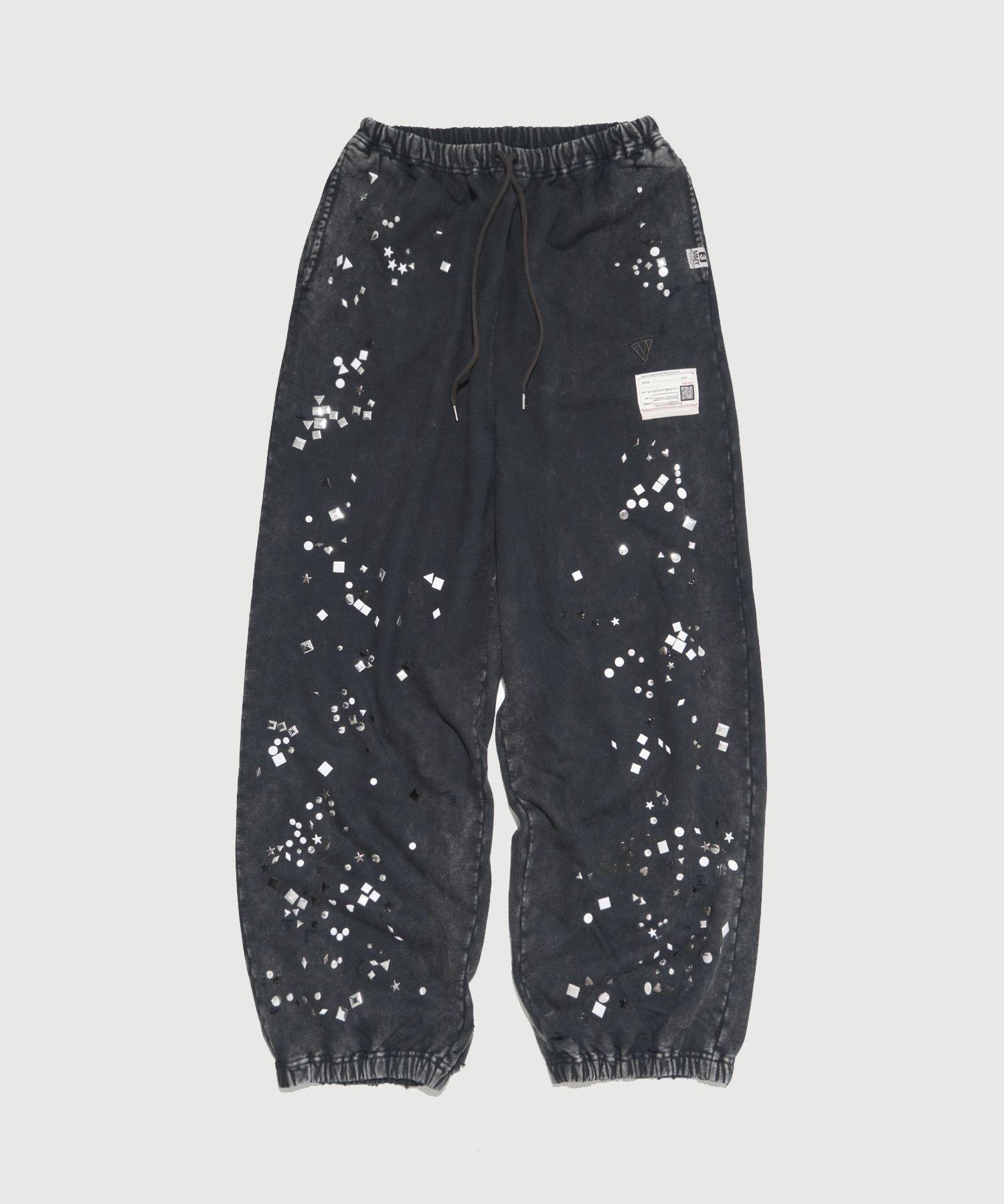 EMBELLISHED BLEACHED PANTS