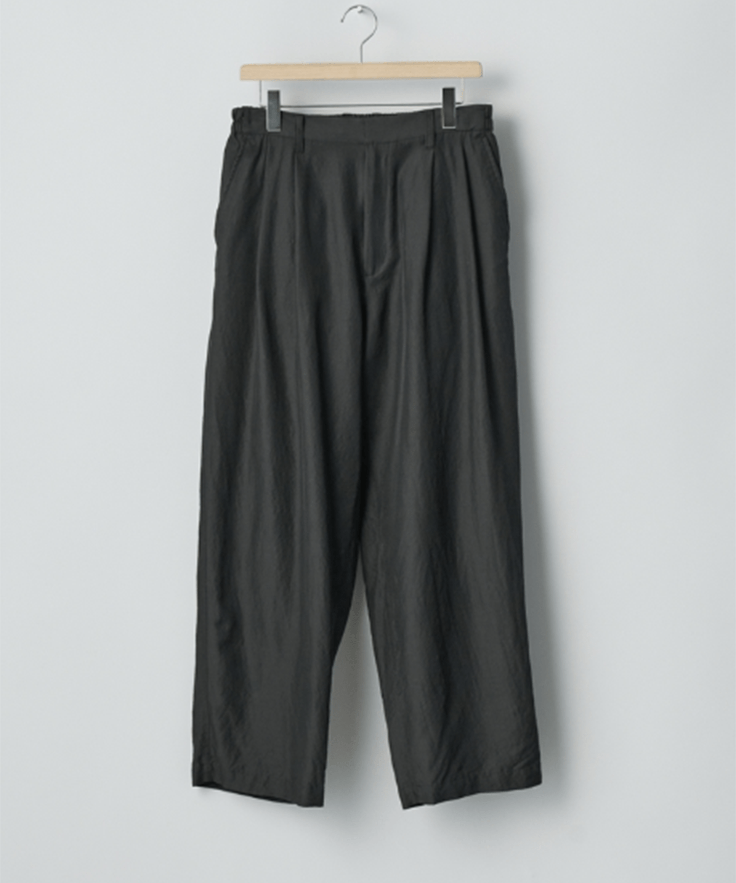 WOOL/SILK WIDE EASY TROUSERS