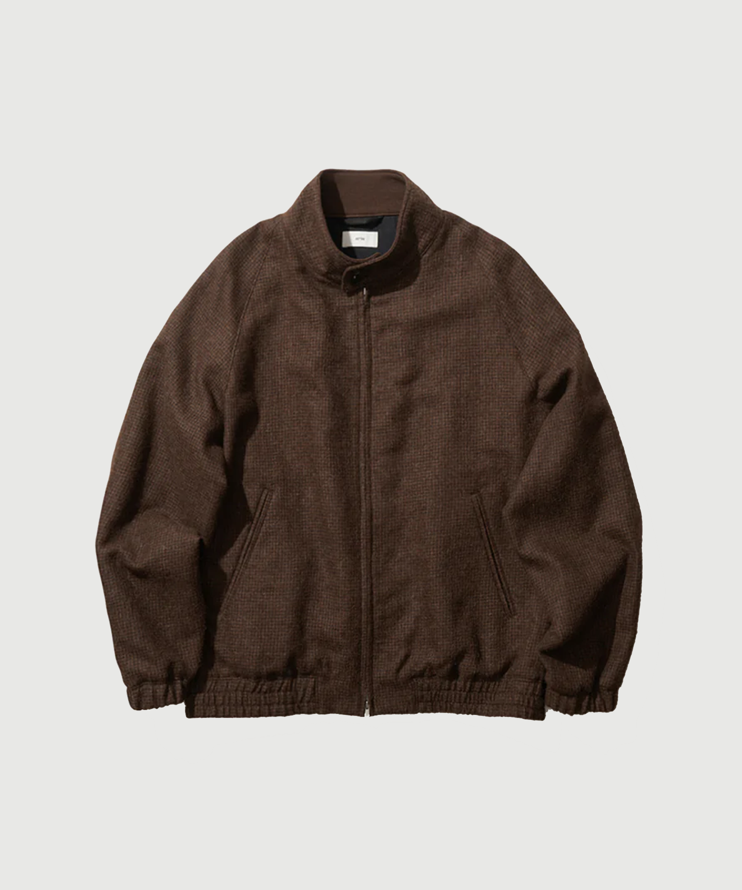 ALPACA HOUND TOOTH HARRINGTON JACKET
