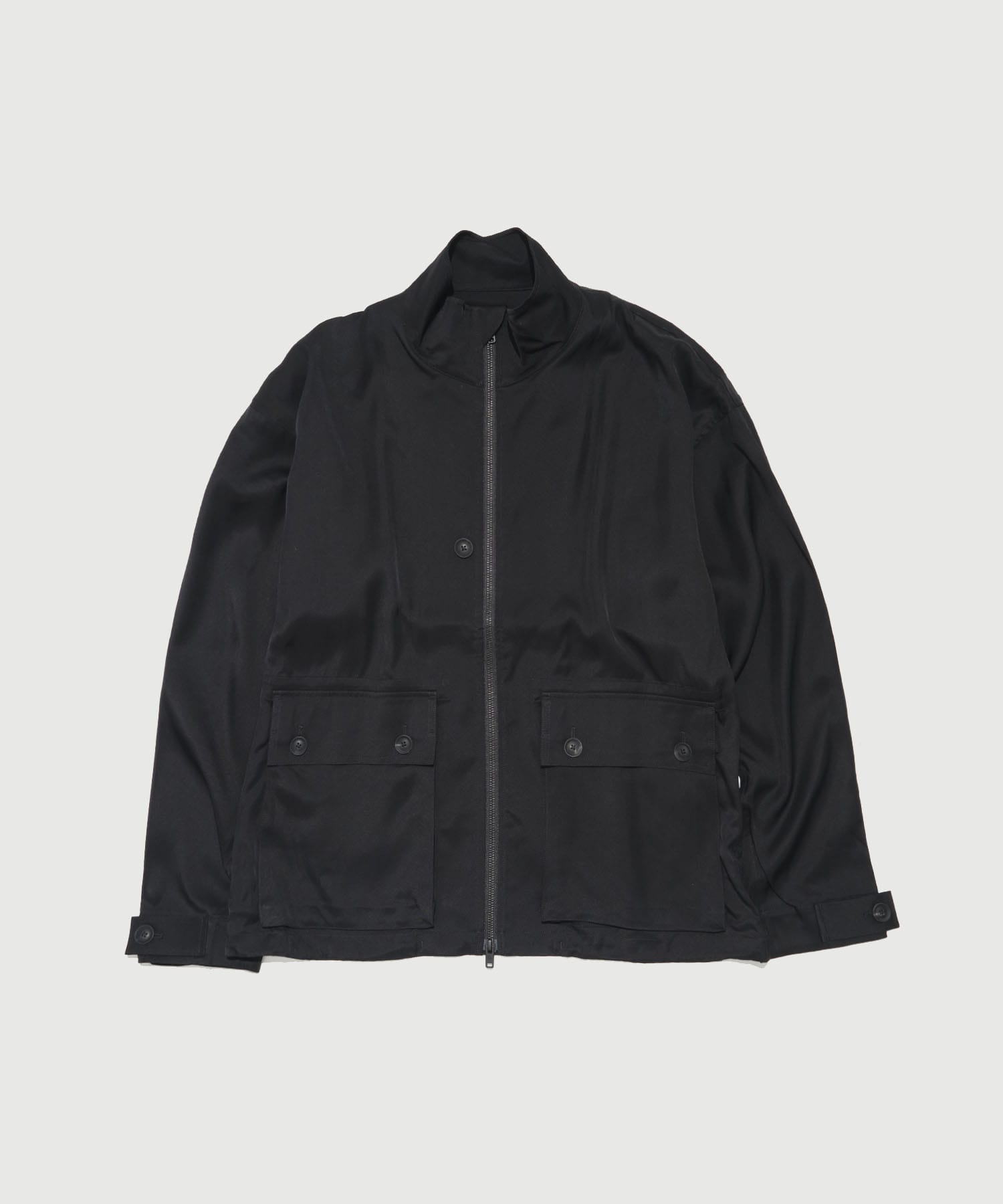 Y3-A25-0000-086/M Y-3 RAYON TWILL ZIP TOP/BLK