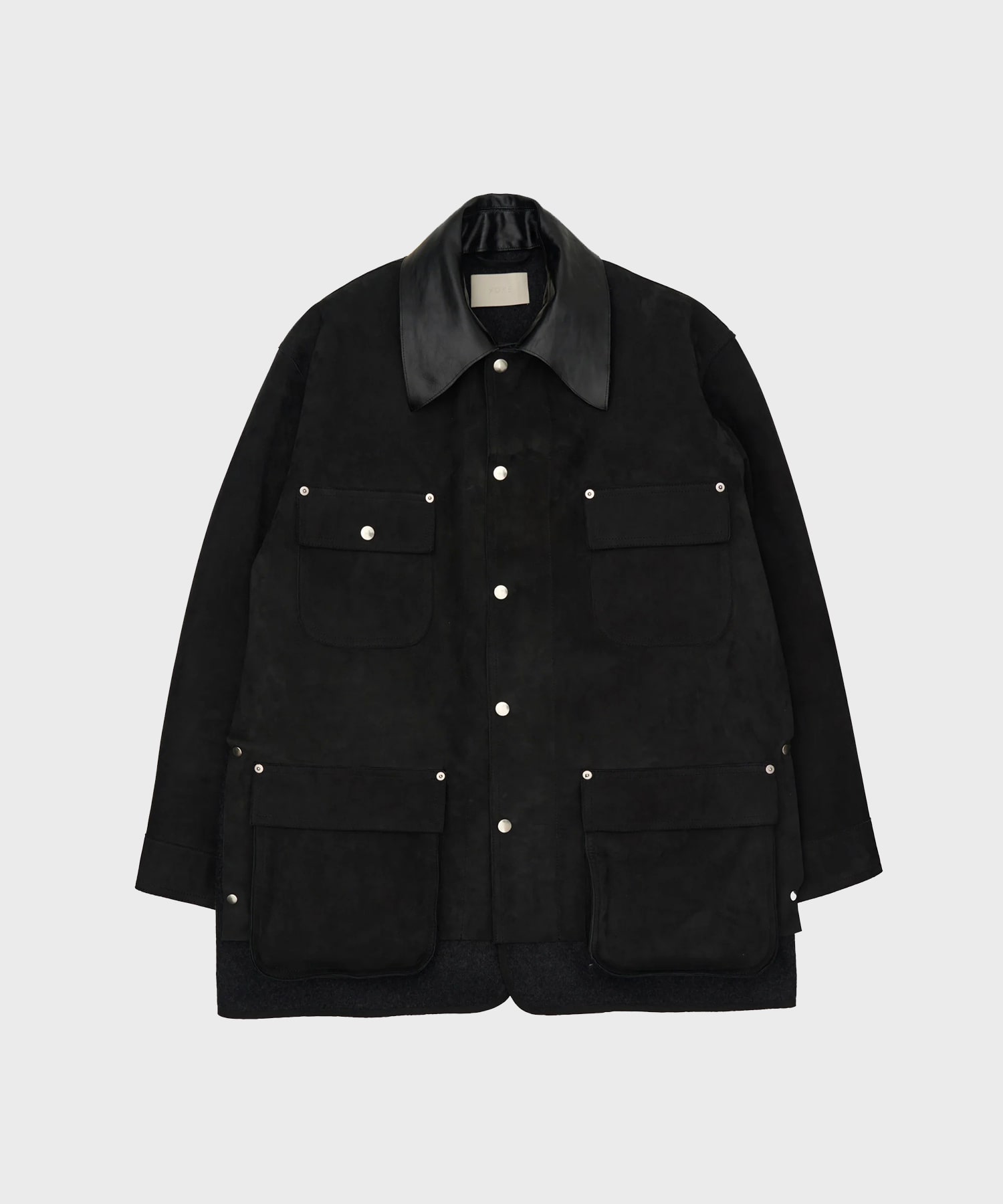 Nuback Leather Coverall Jacket