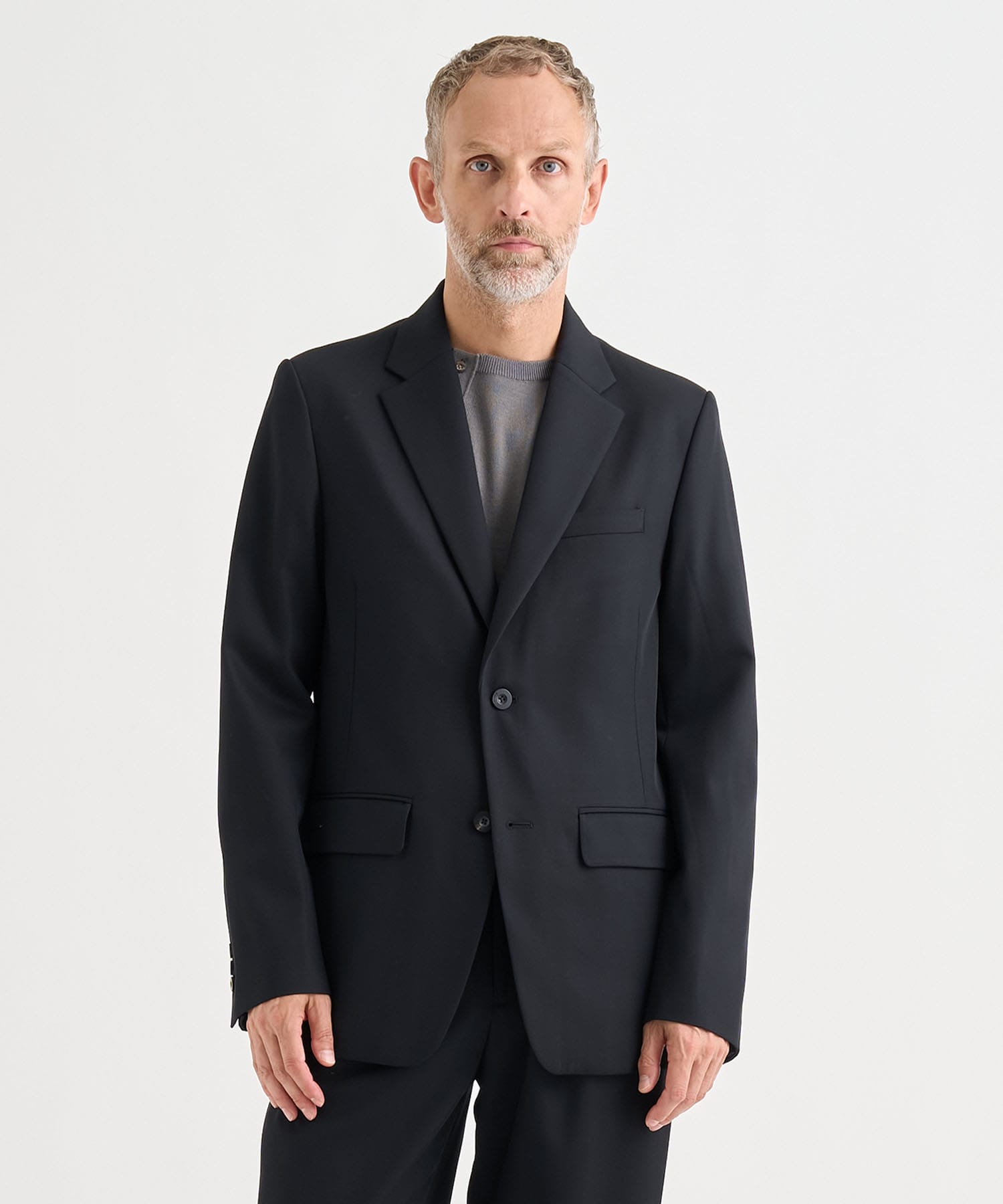 ESSAY Double Tailored Jacket　Black Double Breasted Blazer – Clean & Tailored | Final Draft Clo