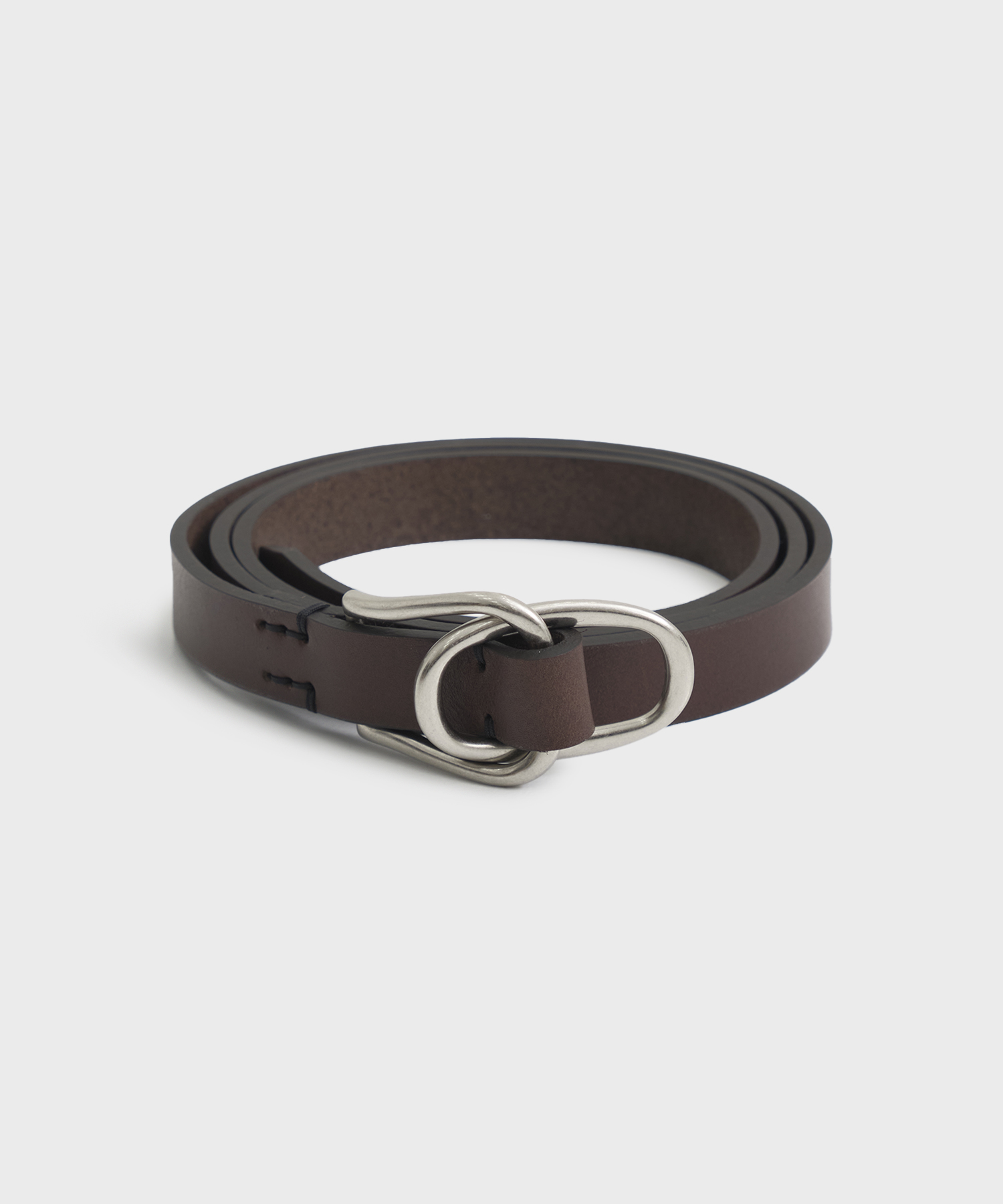 Double Buckel Leather Belt