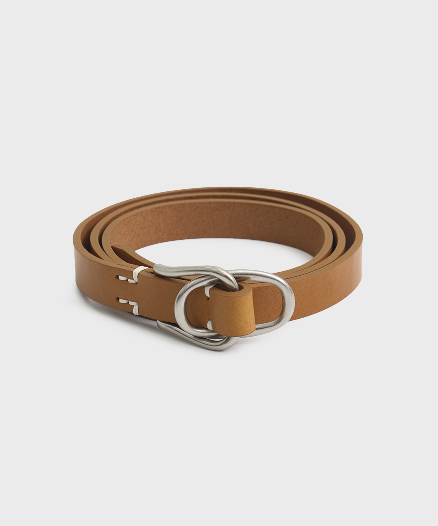 Double Buckel Leather Belt