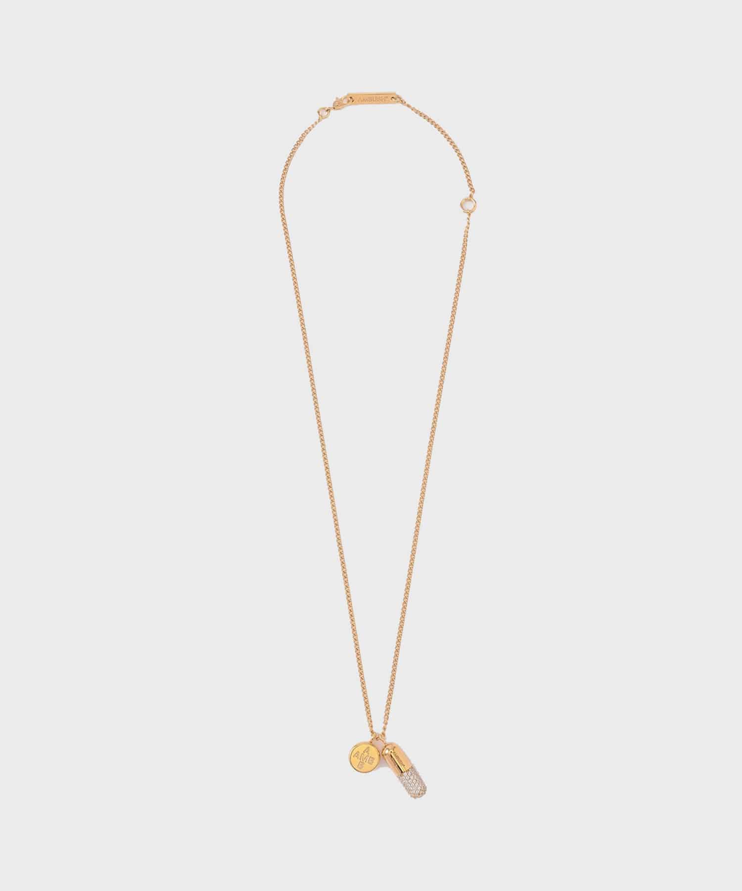 PAVE PILL CHARM NECKLACE PAVE PILL CHARM NECKLACE