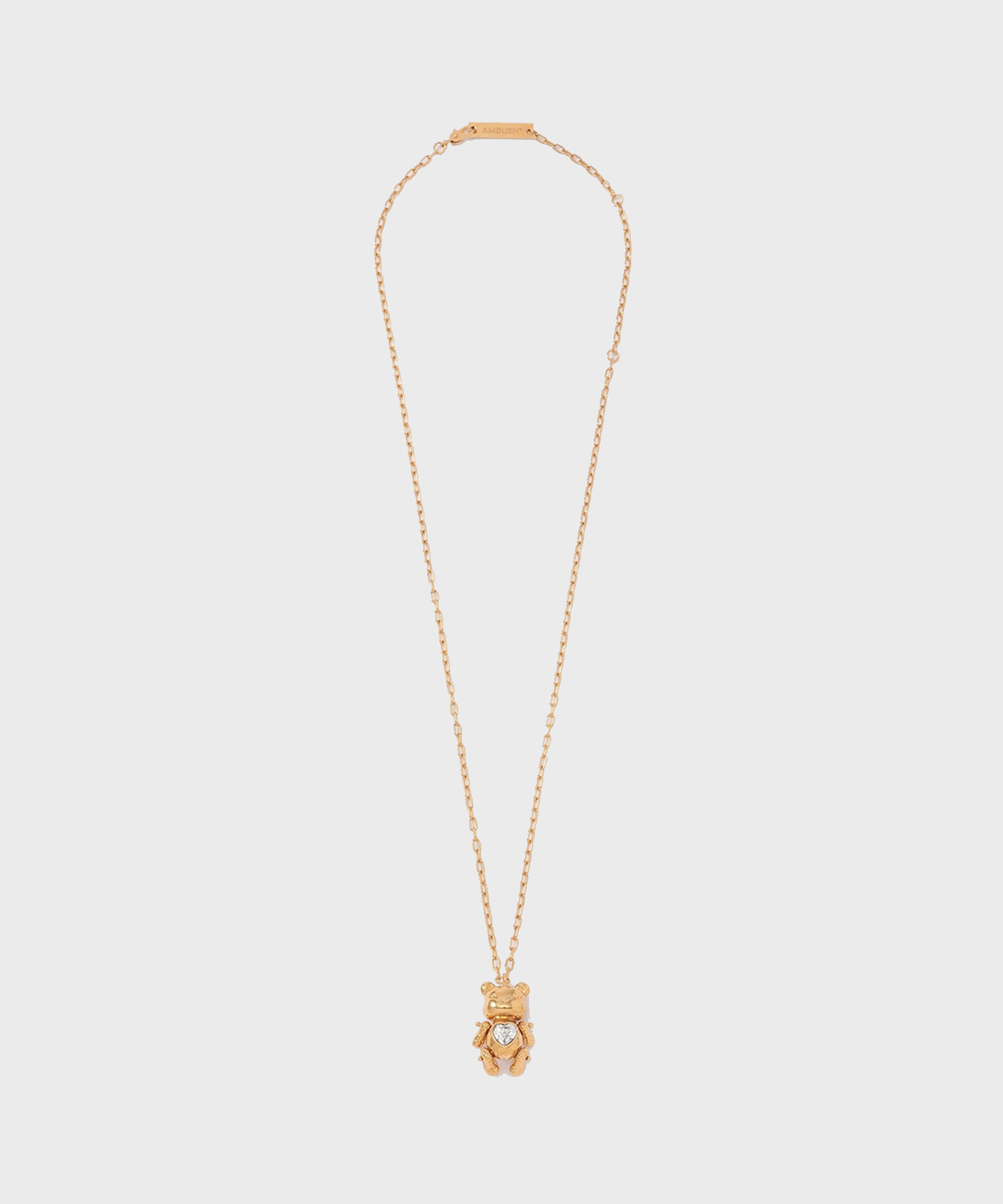 TEDDY BEAR HEART CHARM NECKLACE