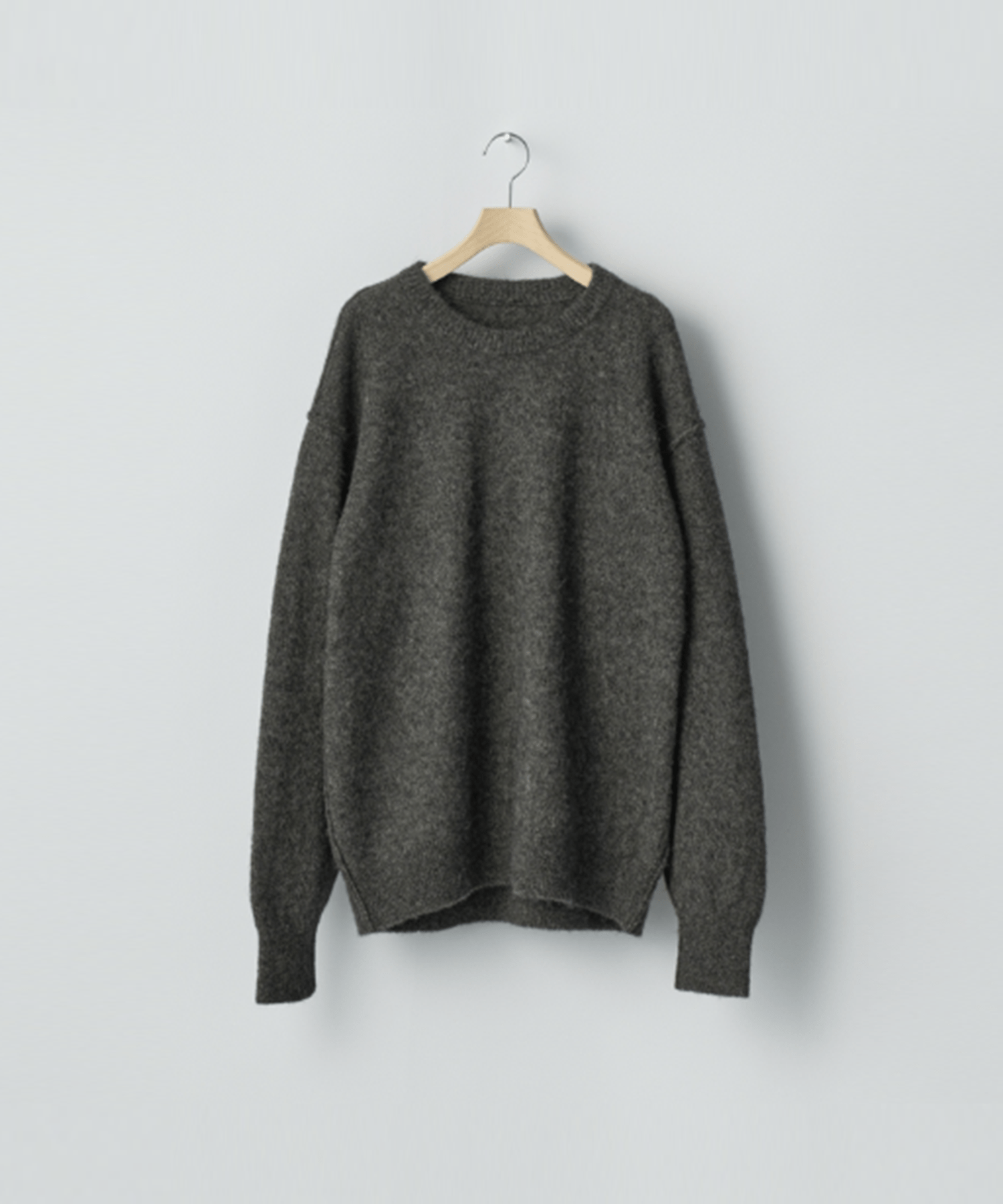 WOOL/ALPACA KNIT CREW NECK LS