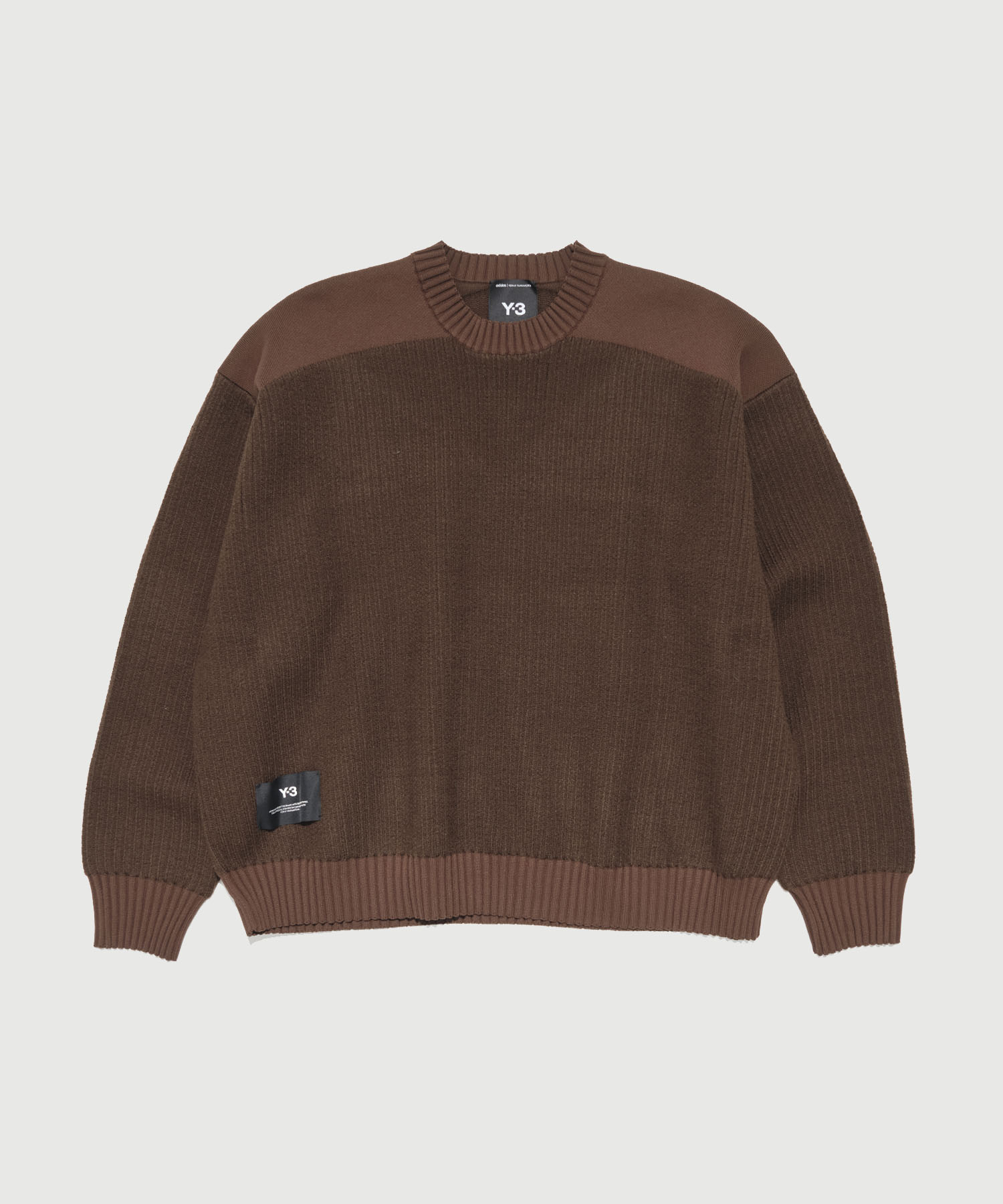 Y3-A25-0000-201/U UT KNIT CREW SWEATER/M.BRW