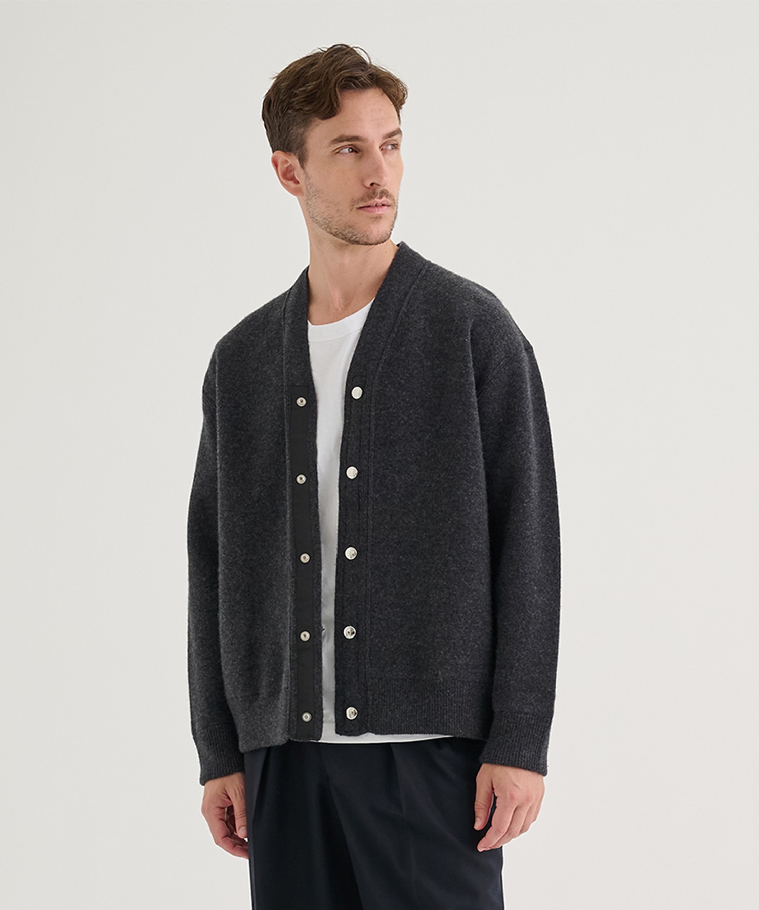 RERACS SNAP BUTTON KNIT CARDIGAN