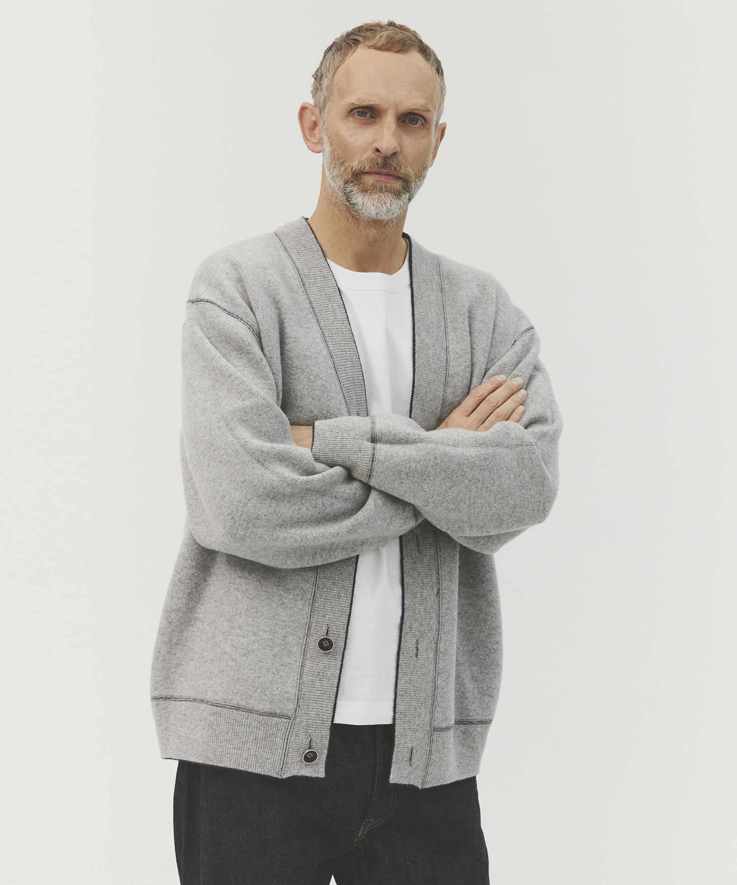 【MENS】CASHMERE REVERSIBLE CARDIGAN