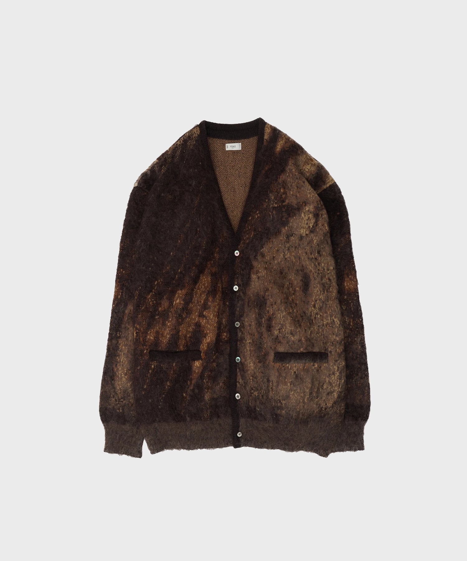 Abstract Jaquard Mohair Cardigan