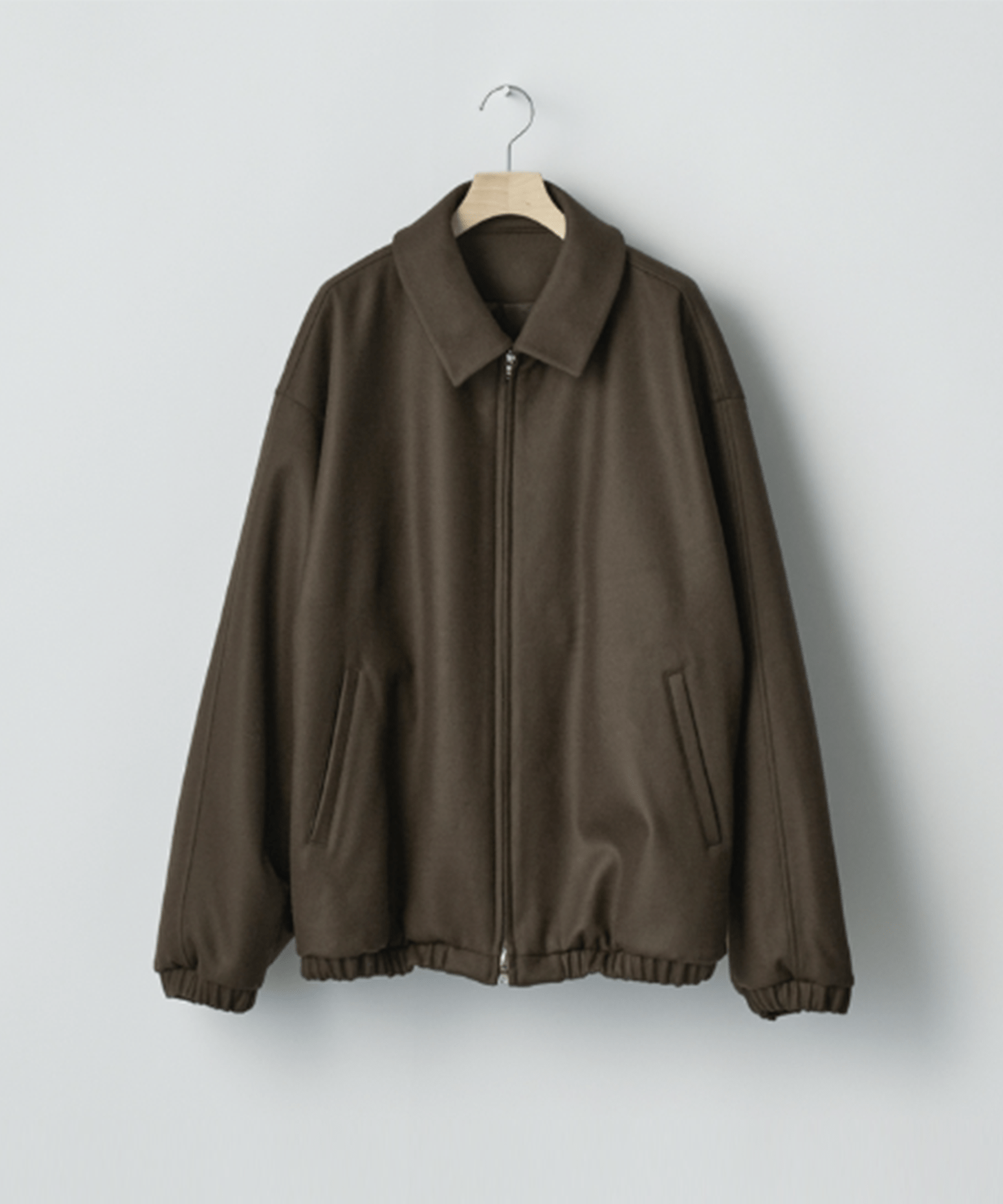 MELTON OVERSIZED ZIP JACKET