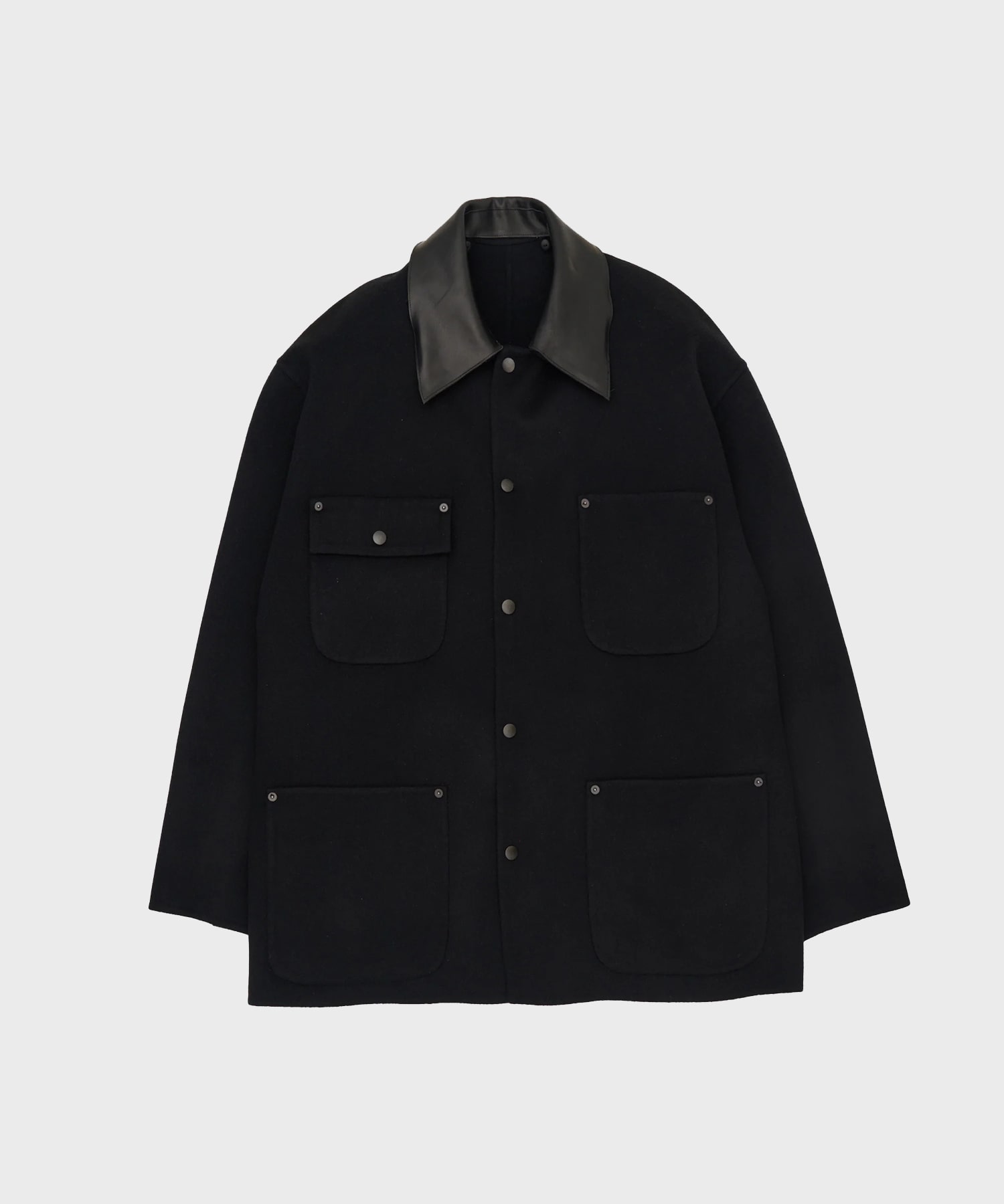 デューク オブ ヨーク　1/4 Duke of York 正規品未開封 YOKE - 【残りわずか】Cut-Off Leather Car Coat(BLACK