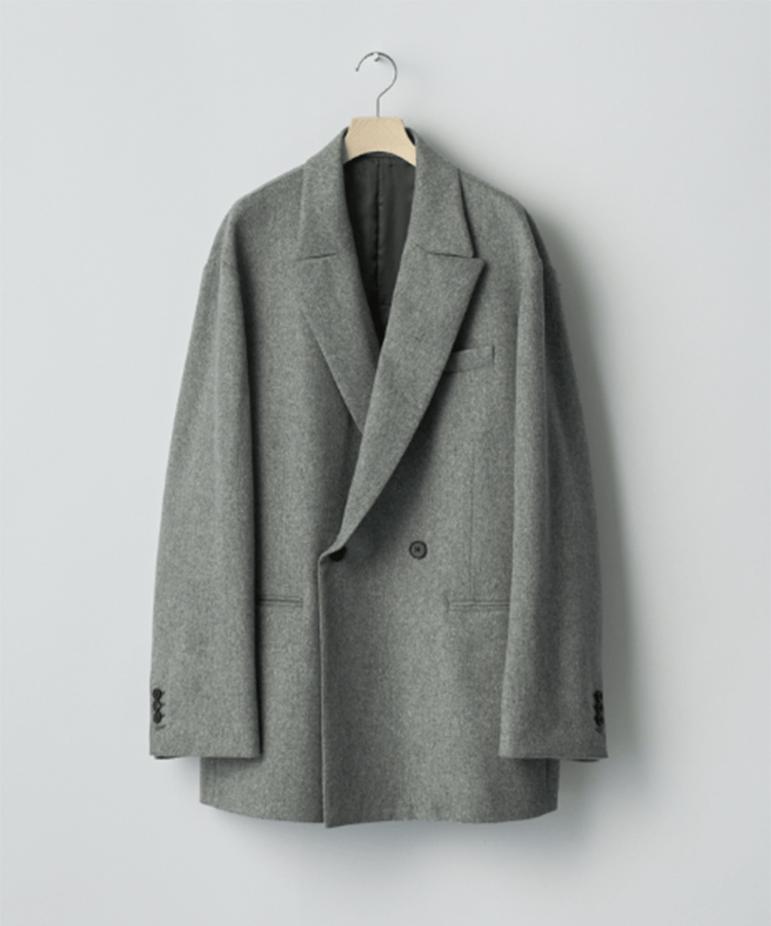 W/CA BEAVER BACK SLASH PEAK LAPEL JACKET