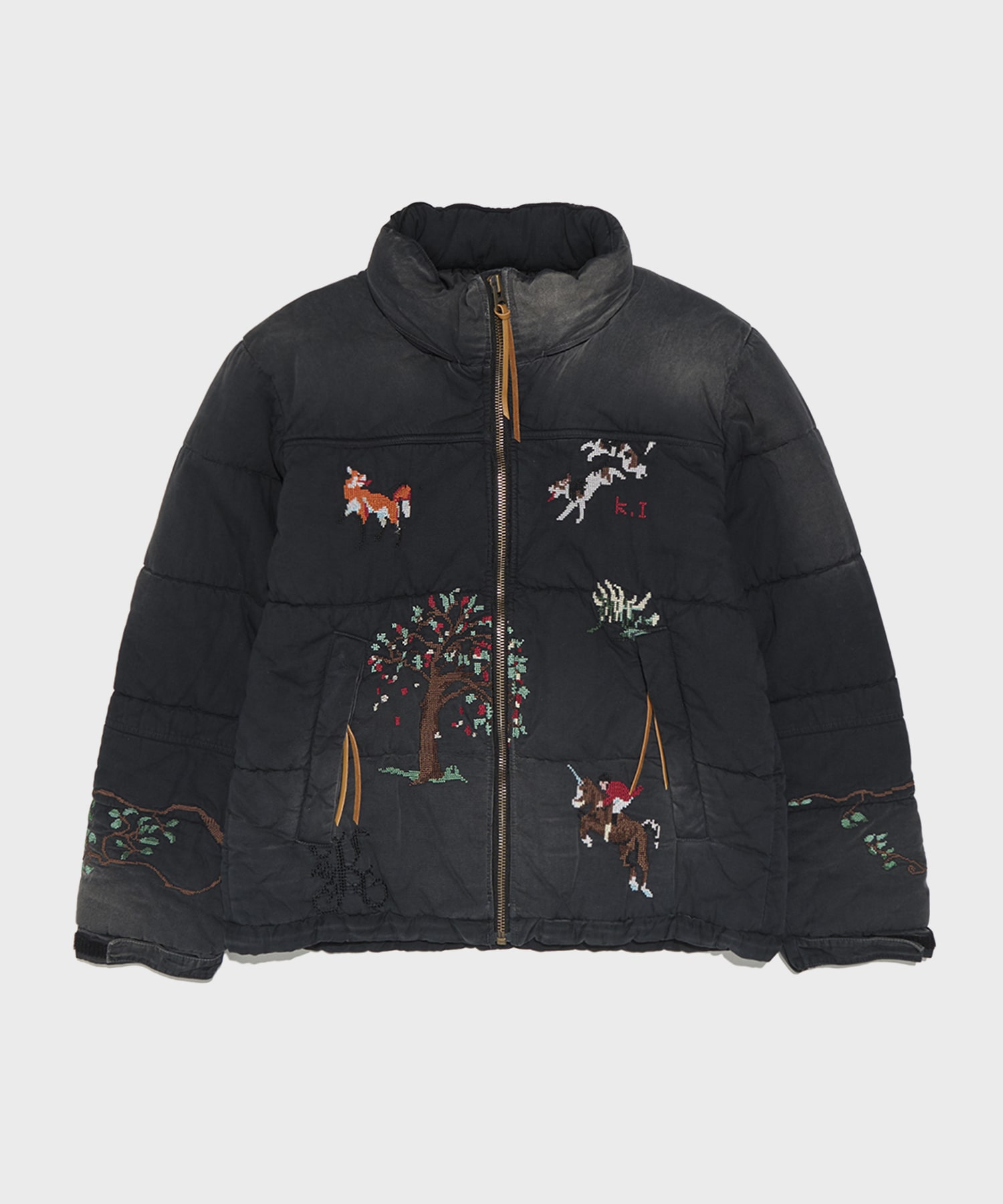 Vintage-effect puffer jacket