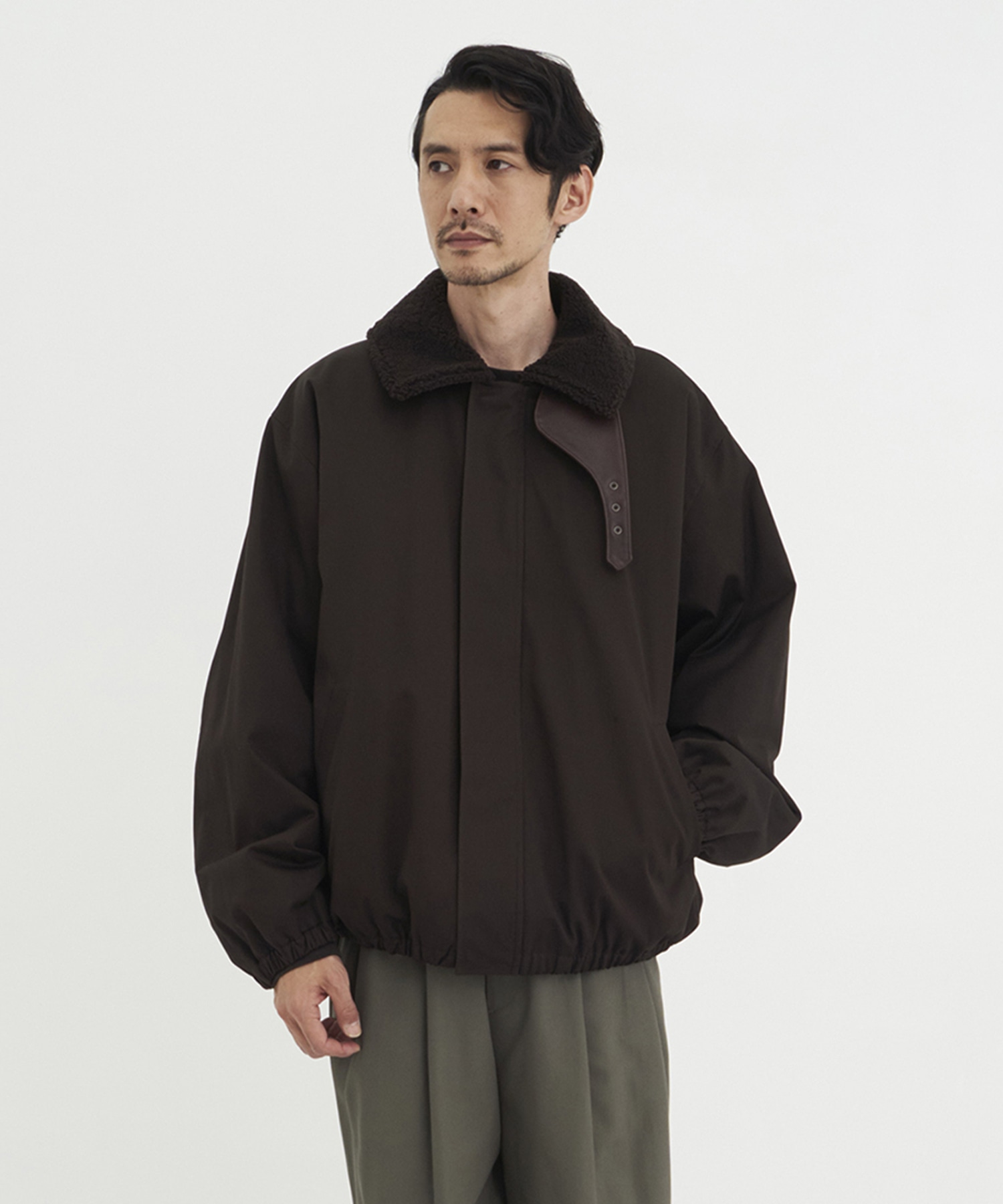 MOUTON COLLAR PADDED JACKET