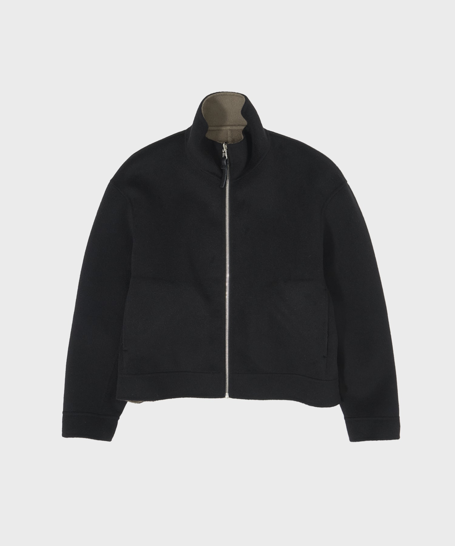 【MENS】CASHMERE REVERSIBLE STAND ZIP BLOUSON