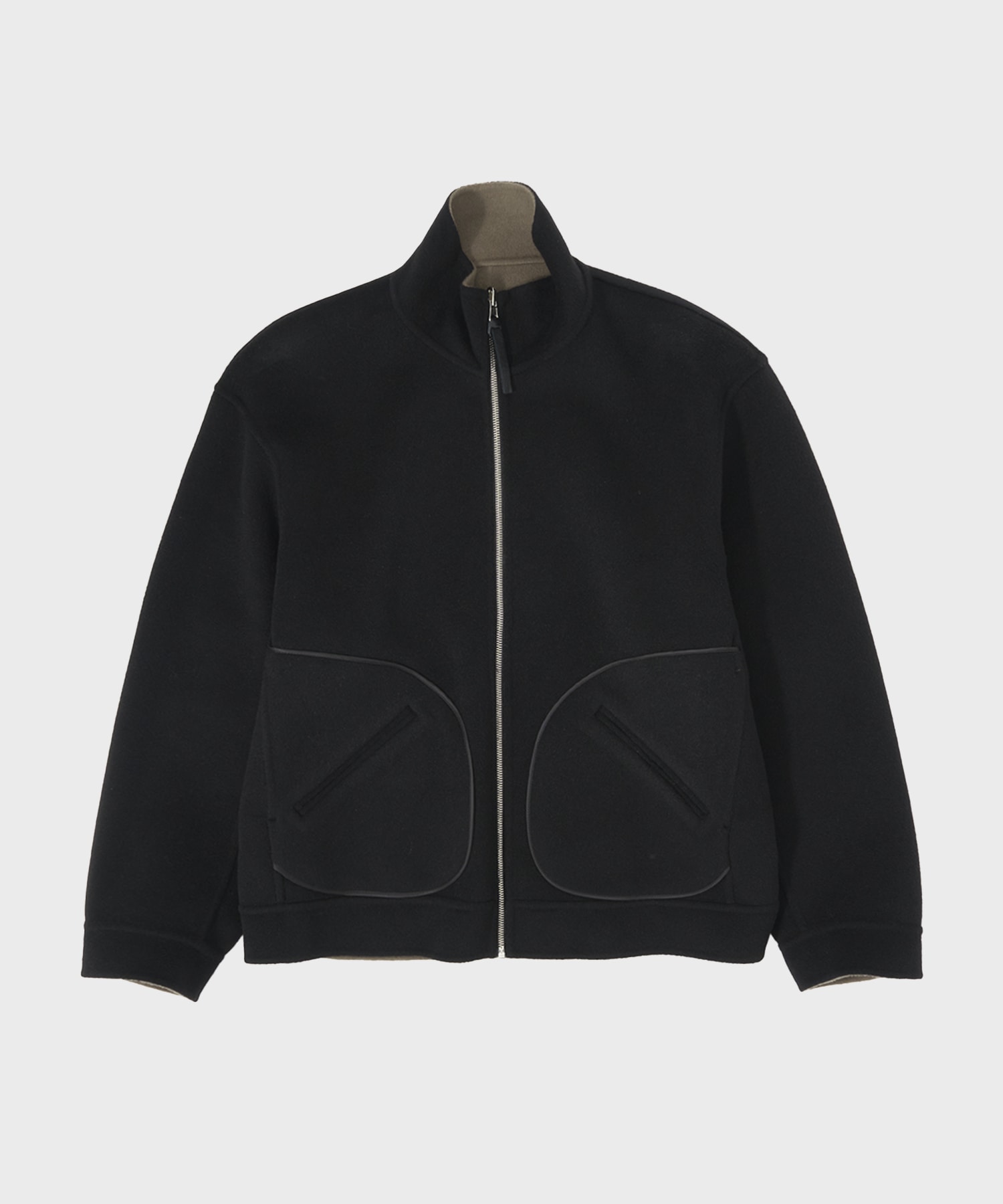 【MENS】CASHMERE REVERSIBLE STAND ZIP BLOUSON