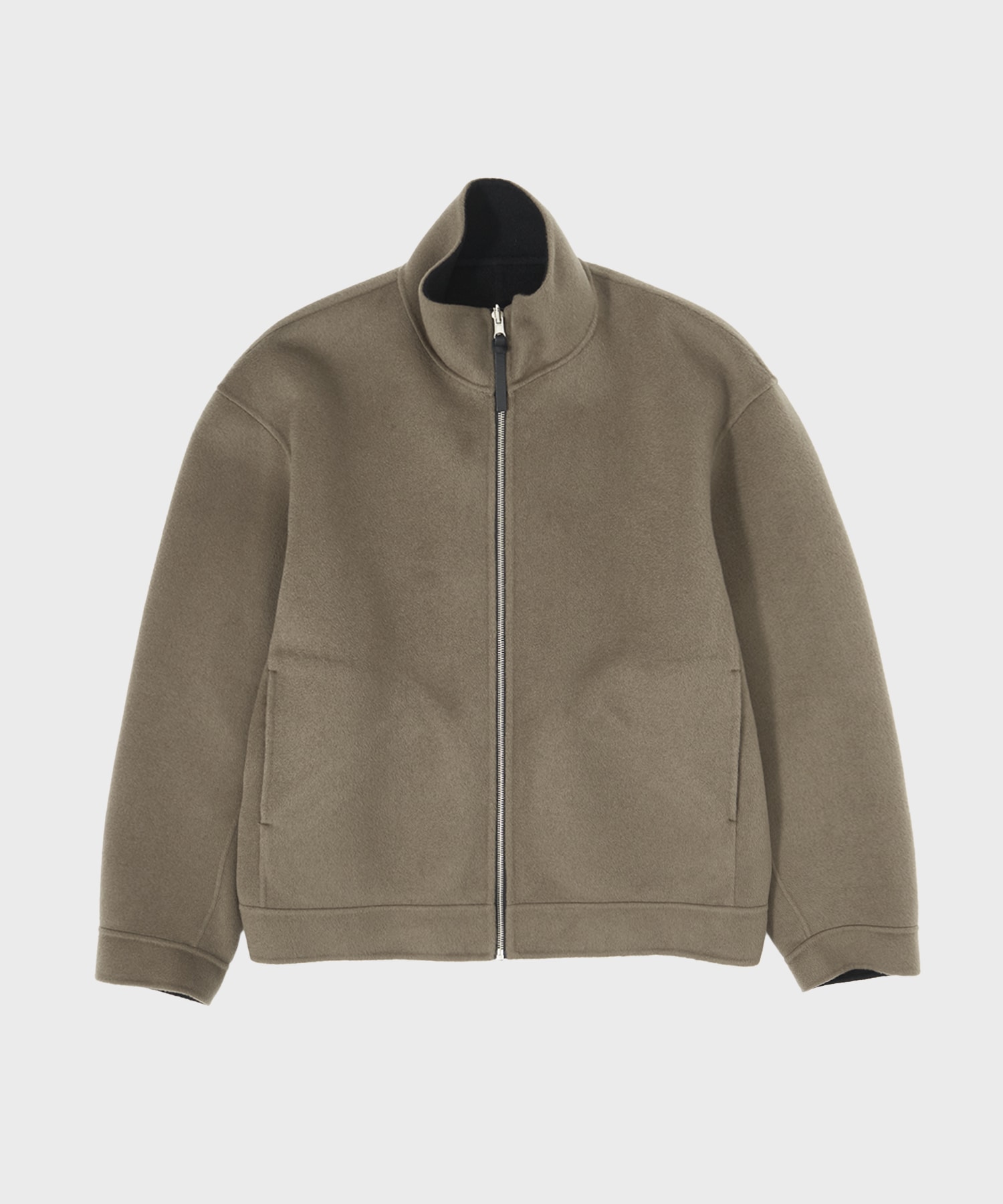 【MENS】CASHMERE REVERSIBLE STAND ZIP BLOUSON