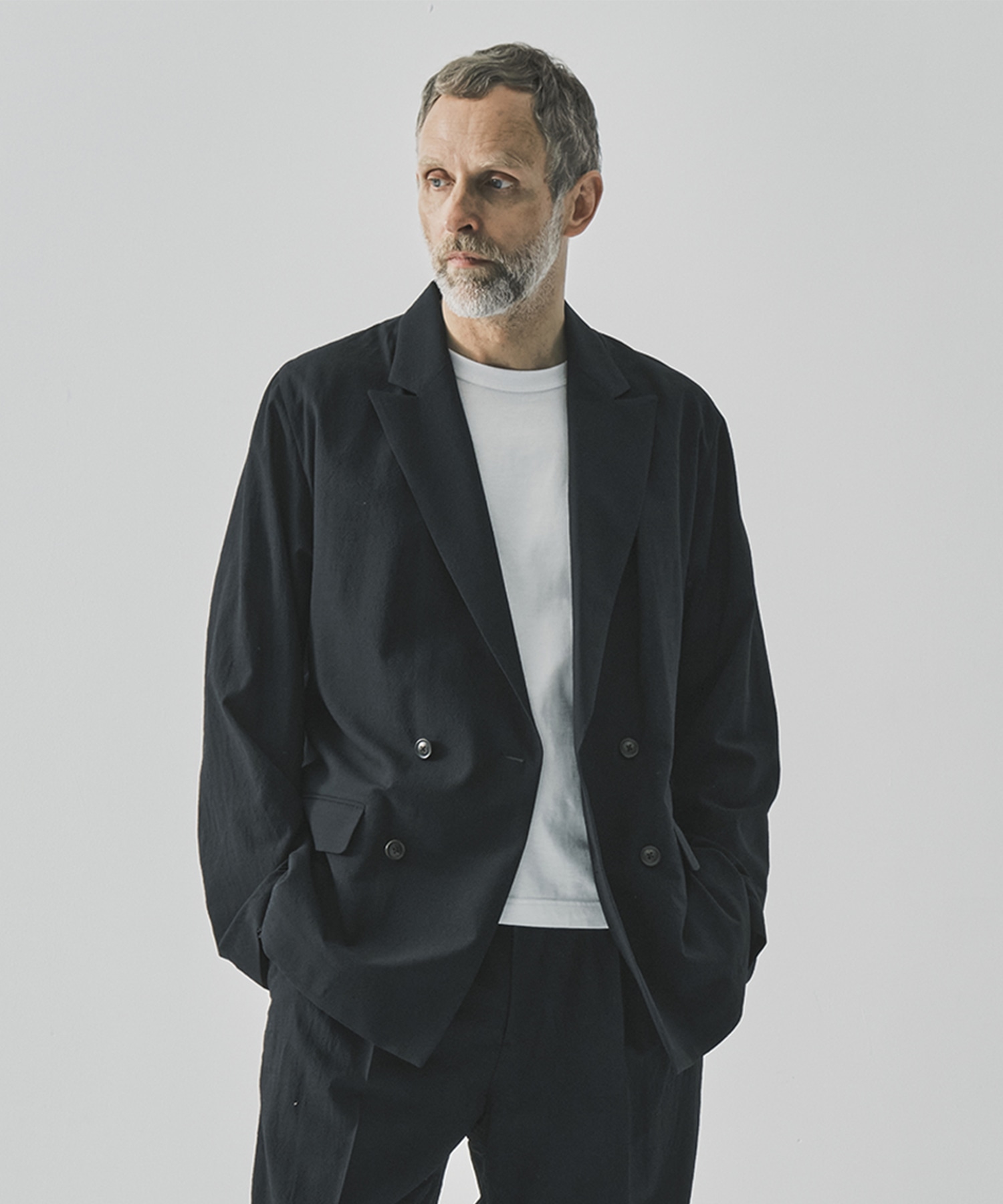 【イレニサ】別注DOUBLE BLEASTED RELAX SHOULDER JACKET