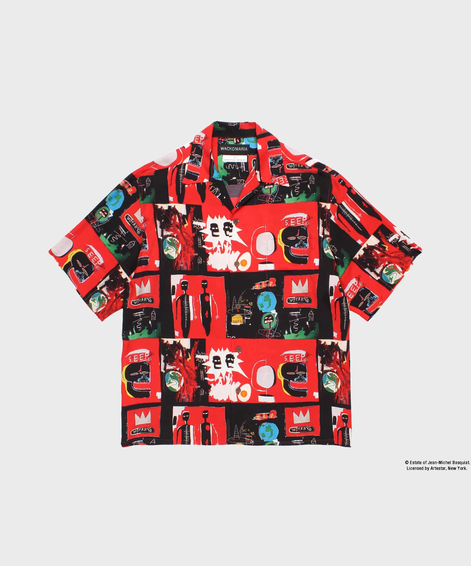 【ワコマリア】BASQUIAT-WM-HI26 JEAN-MICHEL BASQUIAT / S/S HAWAIIAN SH