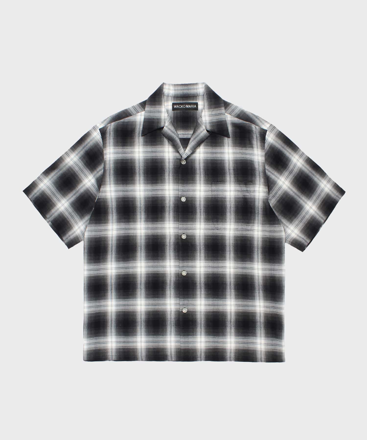 【ワコマリア】26SS-WMS-OC10 OMBRE CHECK OPEN COLLAR SH