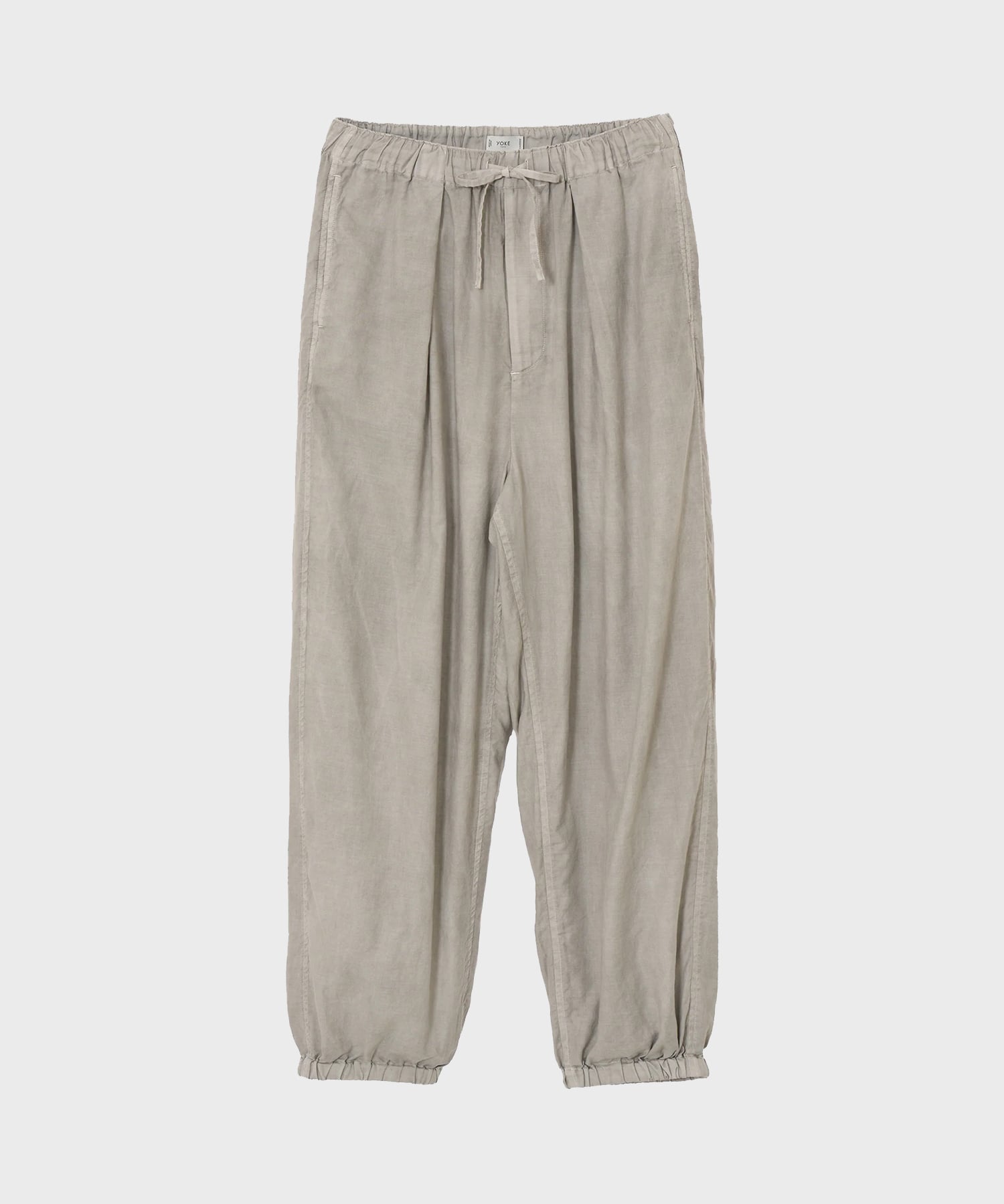 【ヨーク】YK26SS01290P COTTON SILK GARMENT-DYED EASY PANTS