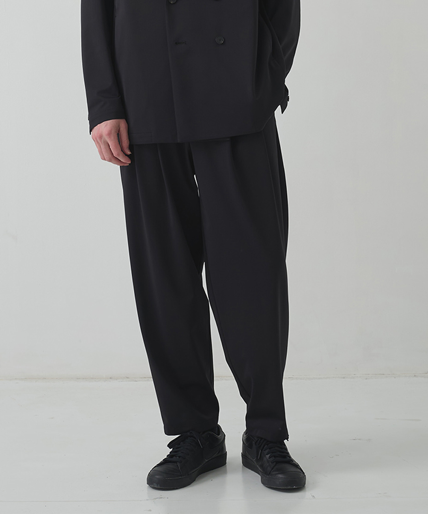 Light Matte Stretch Jersey Wide Tapered Pants