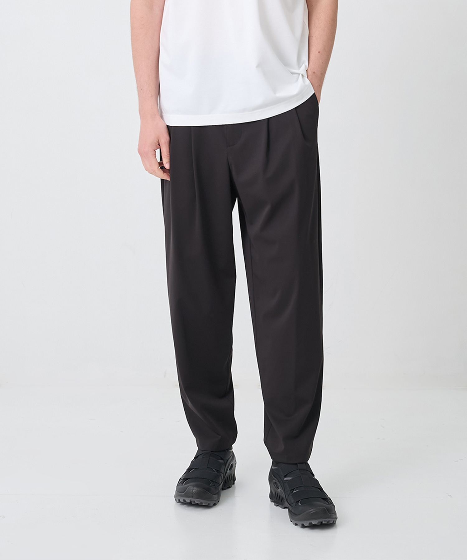 Light Matte Stretch Jersey Wide Tapered Pants