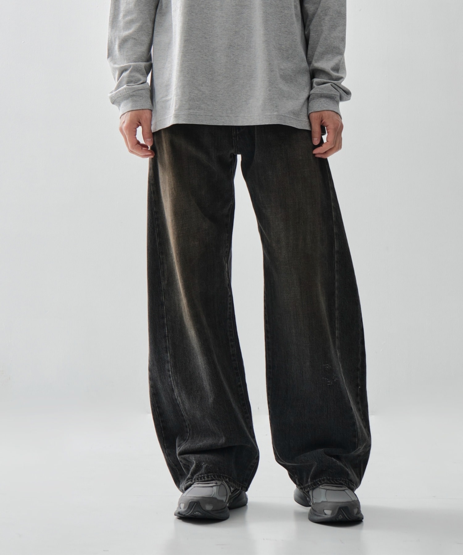 【シュタイン】ST.1563 DEFORMATION WIDE DENIM PANTS
