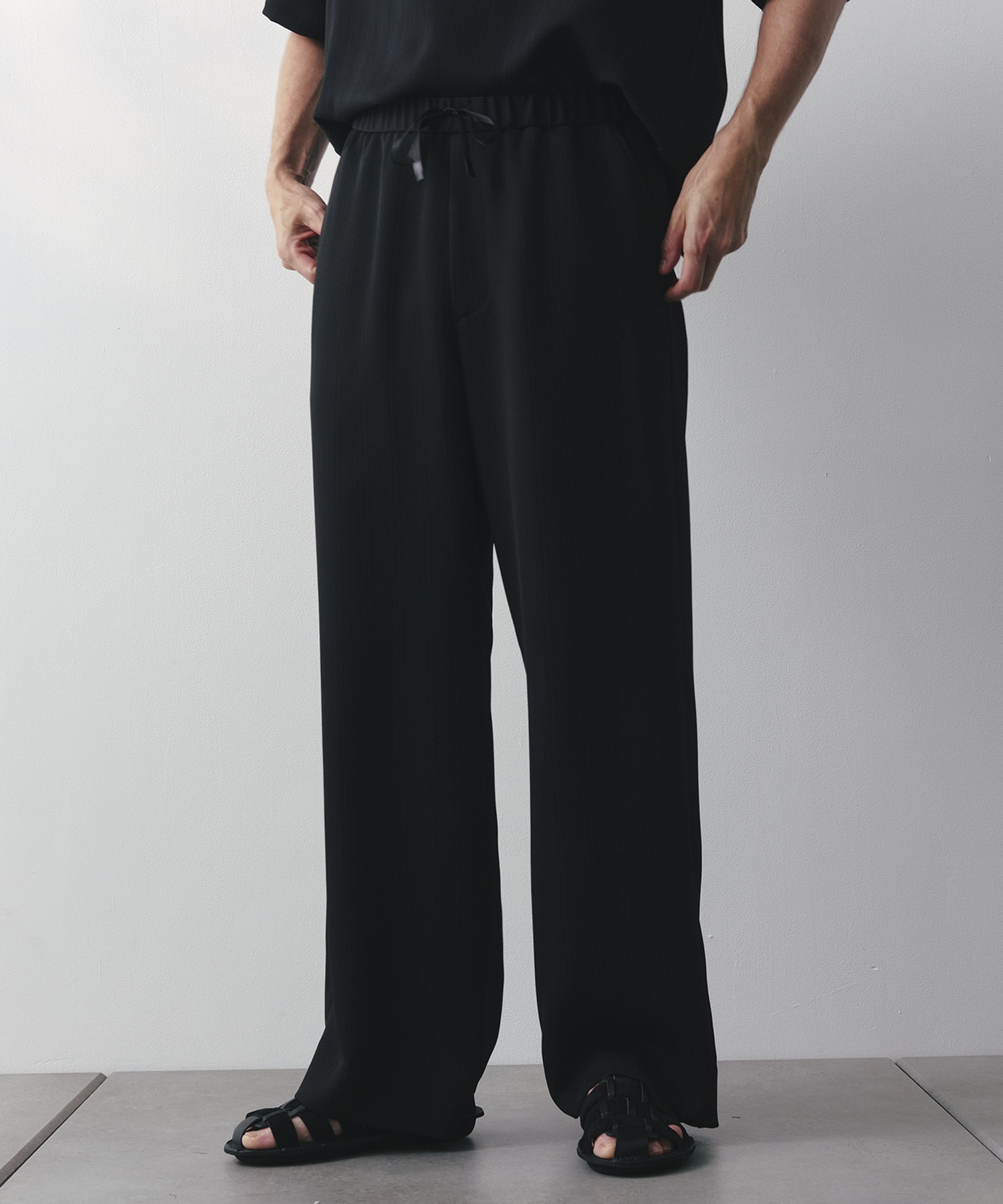 SILK α Pleats Summer Easy Pants