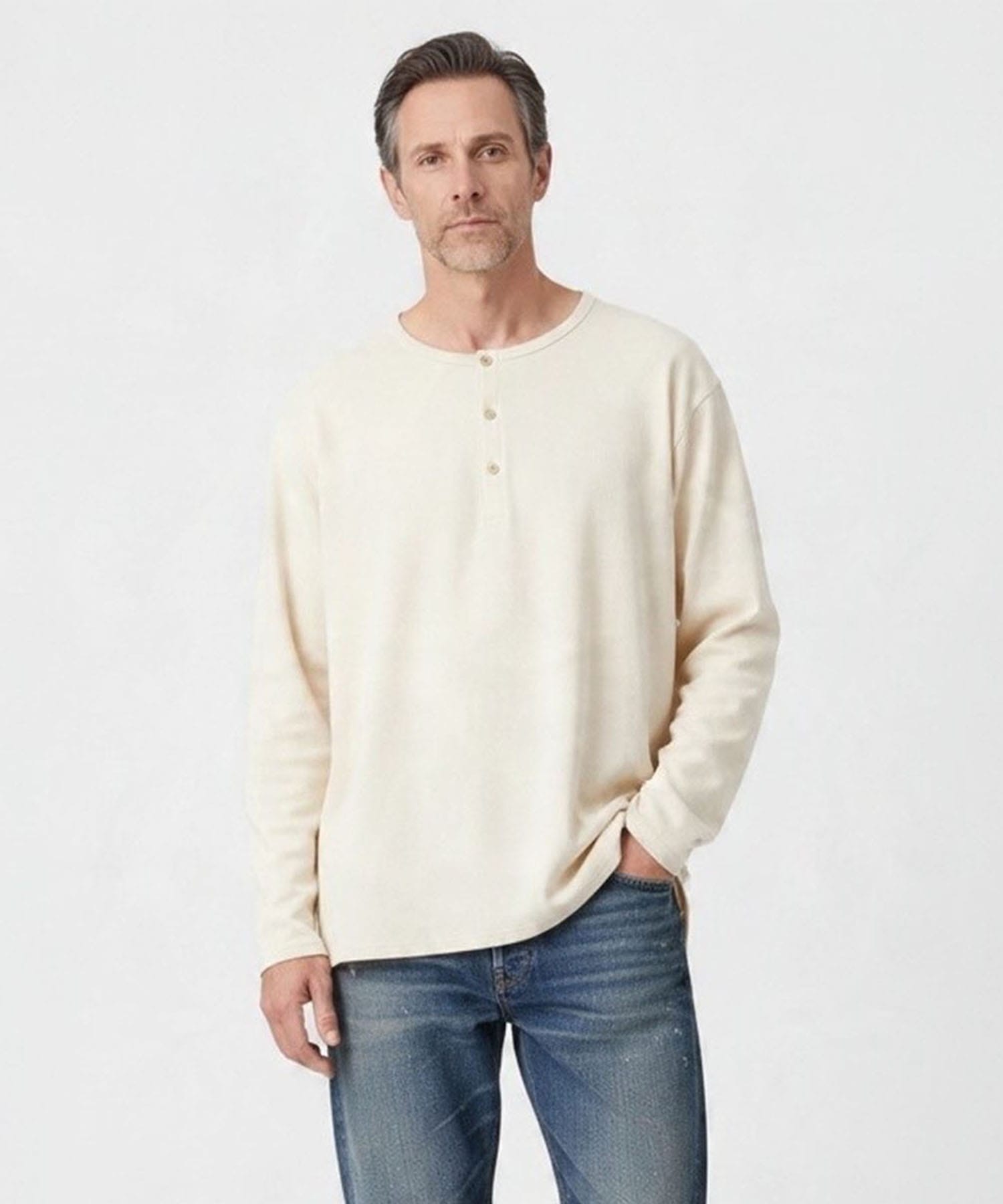 SILK α Henry Neck L/S Tee