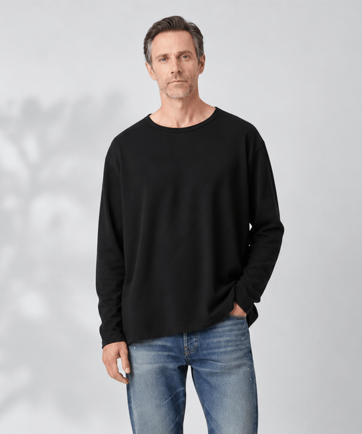 SILK α U-Neck L/S Tee