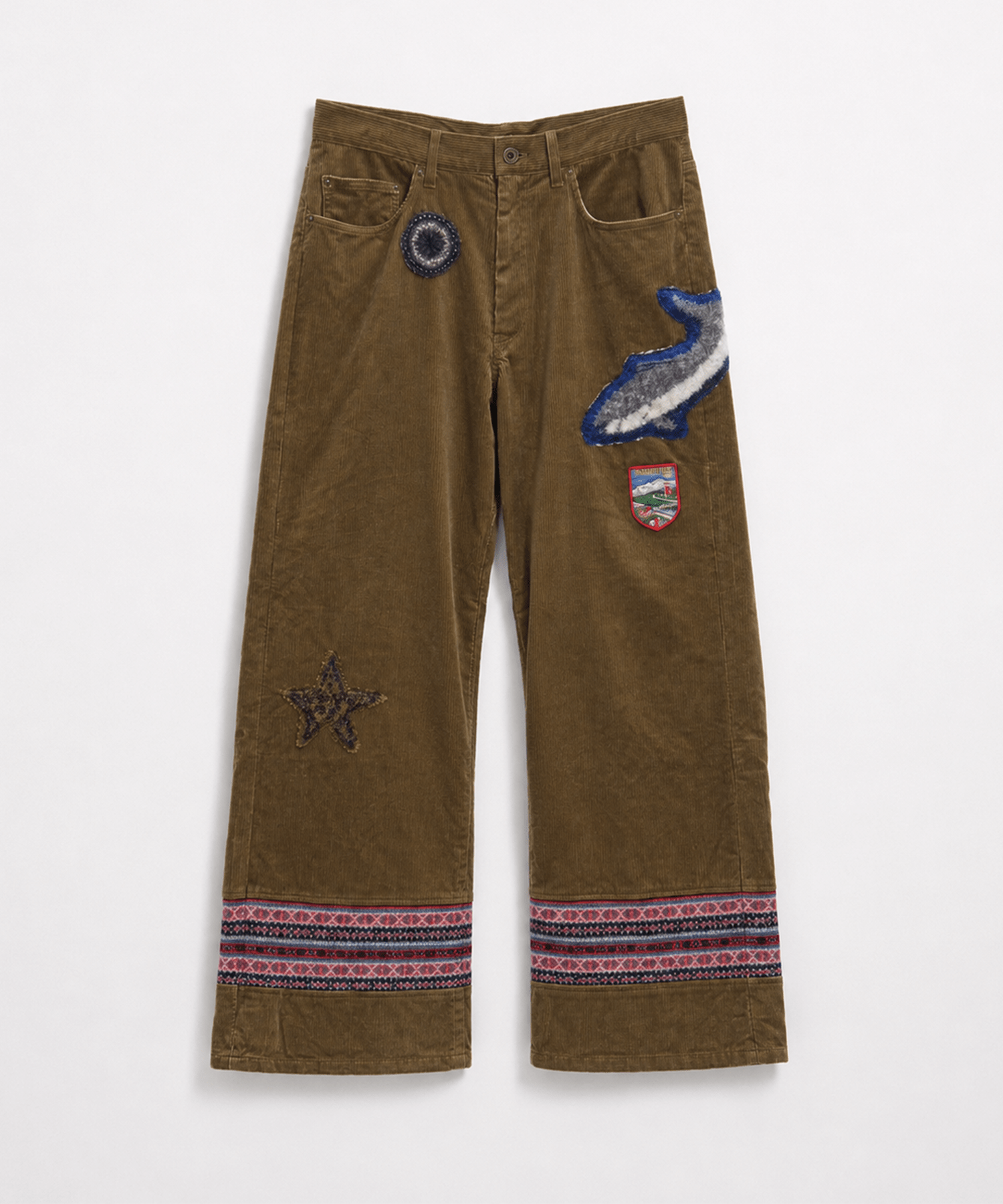 26fw-p-12 Patched-desgin pants