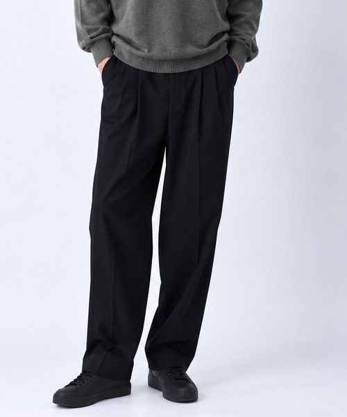 別注TRIPLE PLEATED WIDE TROUSERS?ORGANIC WOOL SURVIVAL CLOTH