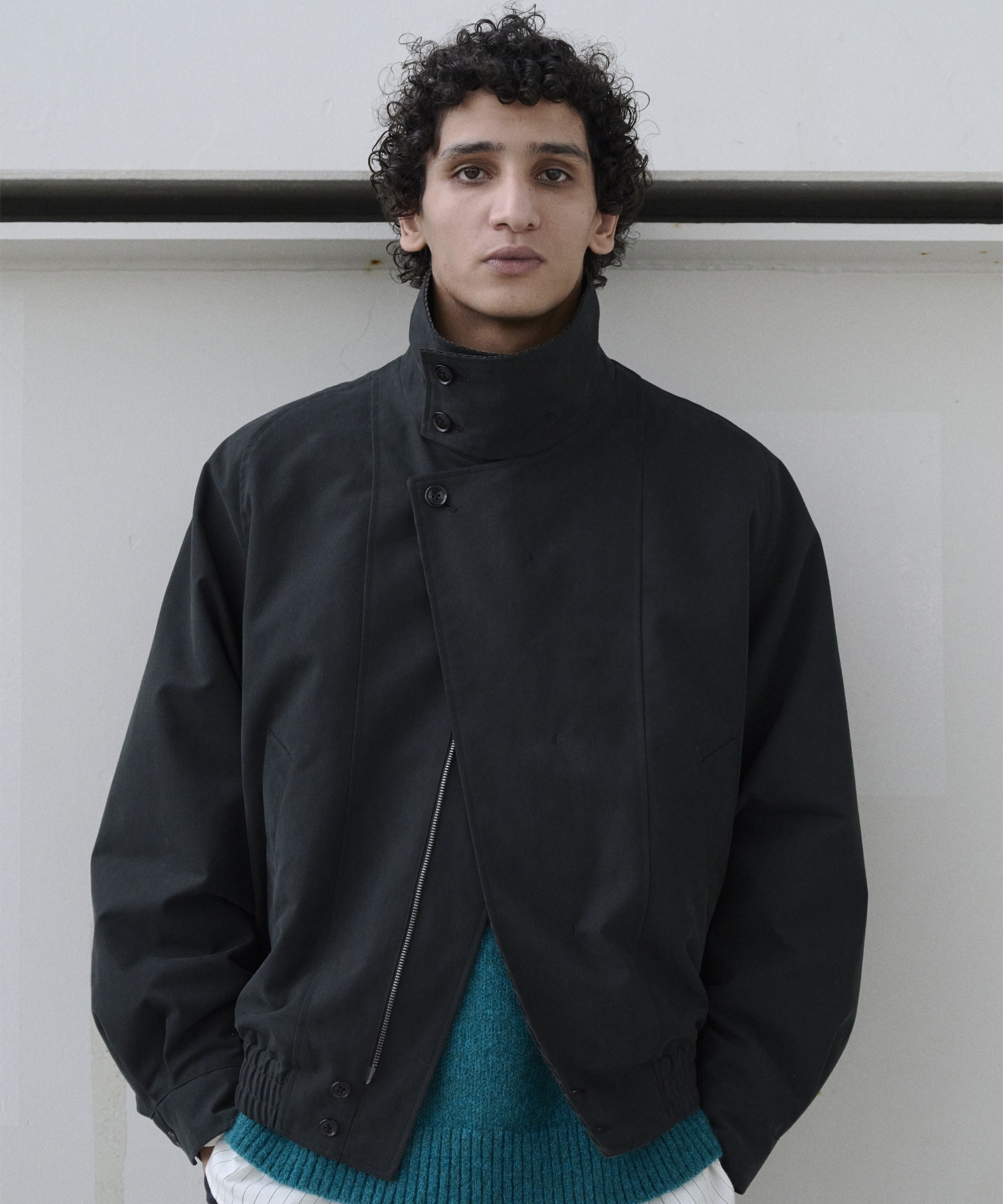 【イレニサ】別注STAND COLLAR ZIP BLOUSON