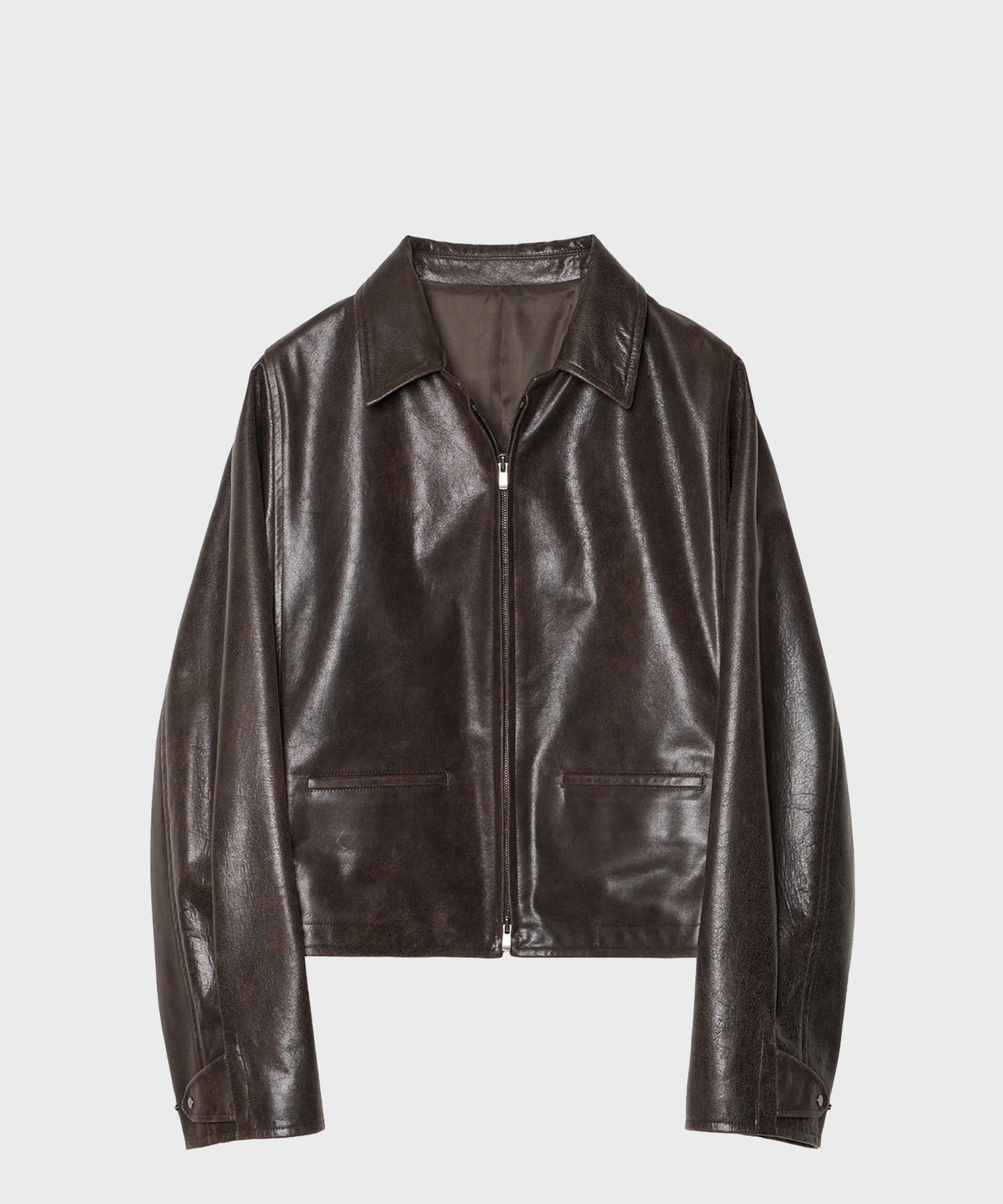 【イレニサ】IH-26FW-M008-LTH MODIFIED-SLEEVE LEATHER MOTOR JACKET