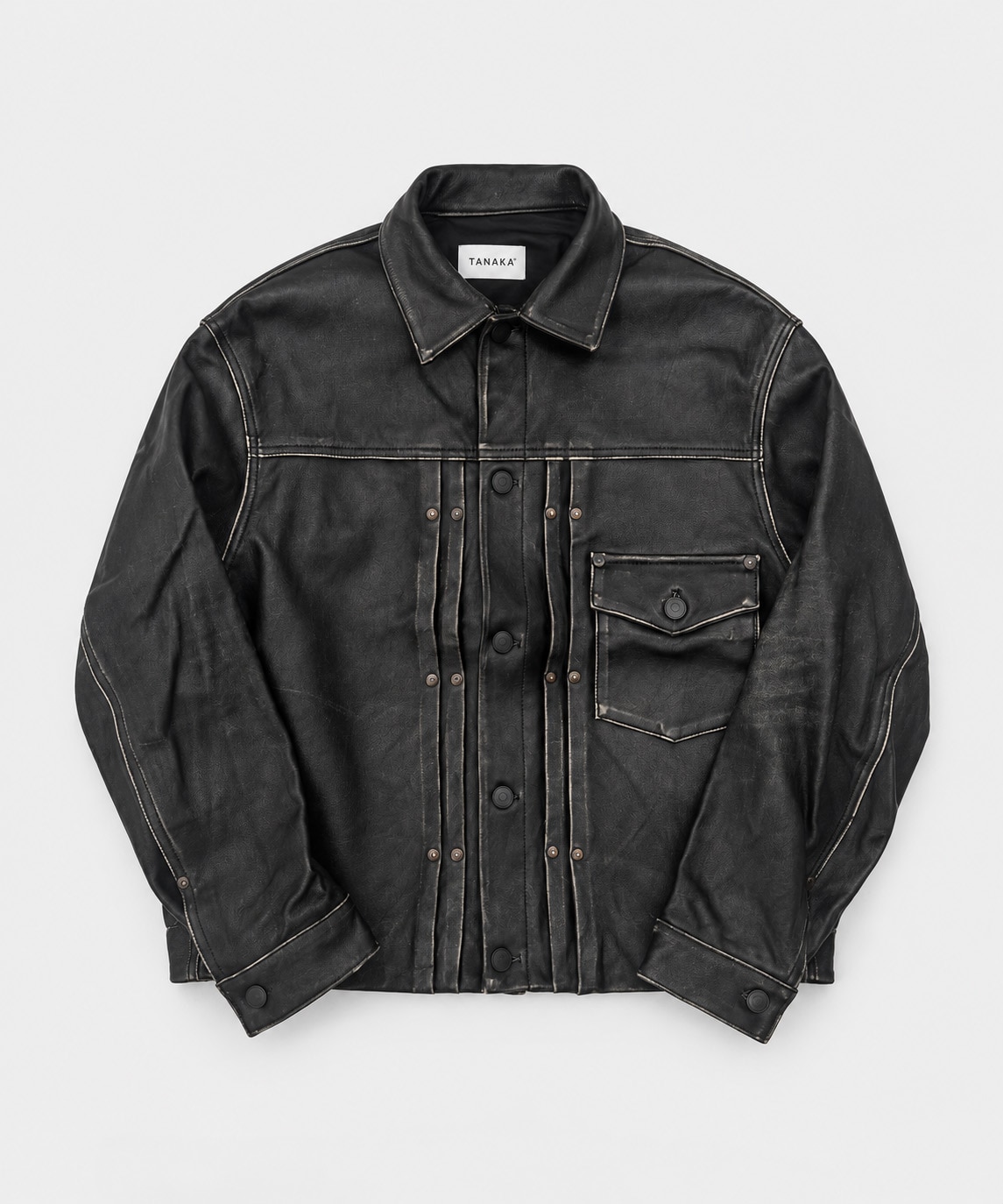 ST-45L-BKW LEATHER JEAN JACKET