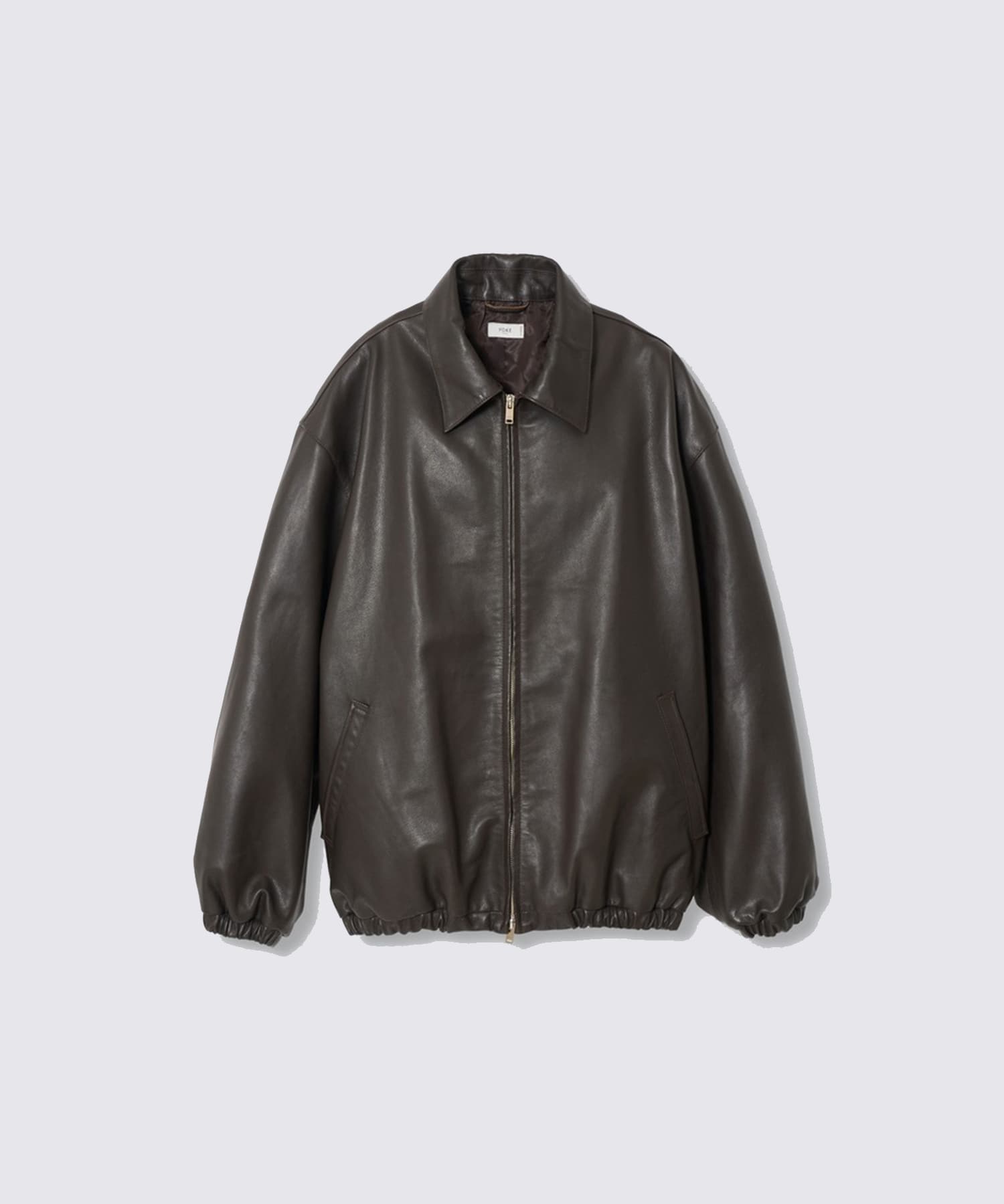 【ヨーク】YK26FW01306B Calf Leather Sports Jacket