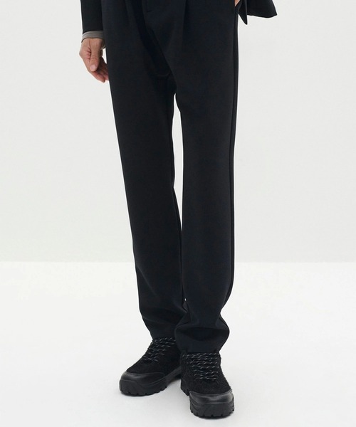 AP62-062 PE STRETCH DOUBLE CLOTH REGULAR FIT 1TUCK TROUSERS