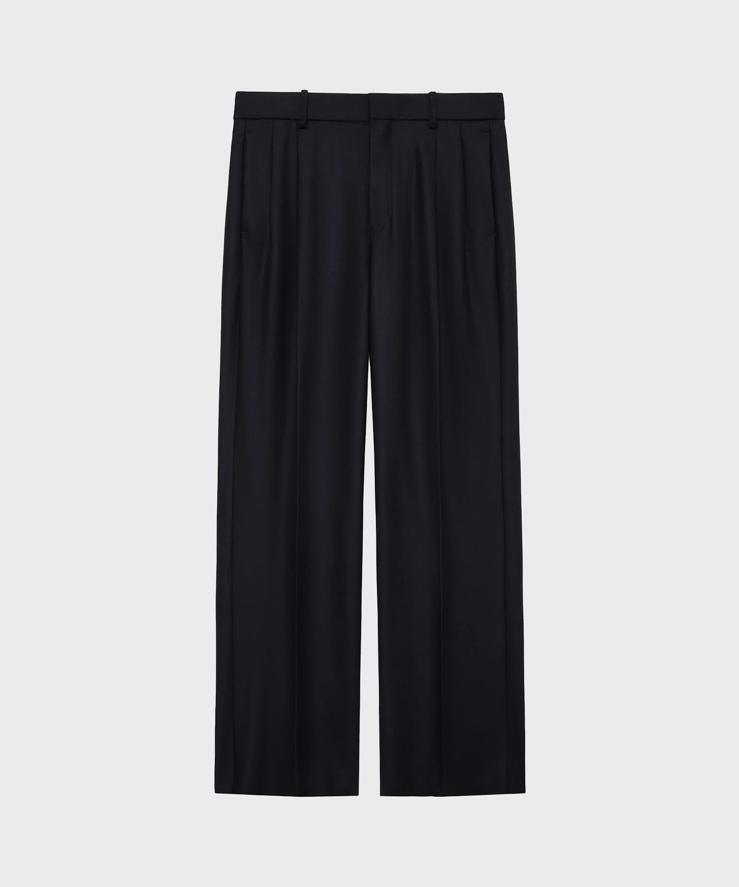 A26C18PT01C DOUBLE PLEATED STRAIGHT TROUSERS