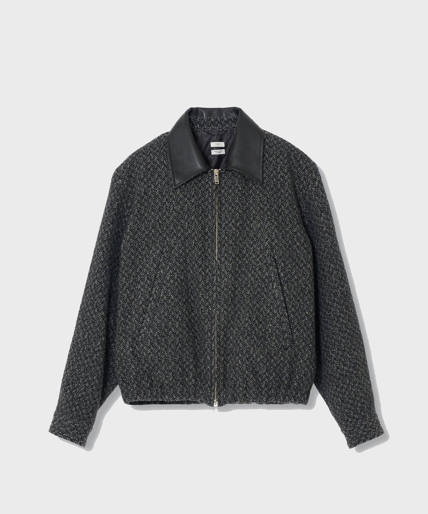 【ヨーク】YK26FW01314B Herringborn Tweed Zip Blouson