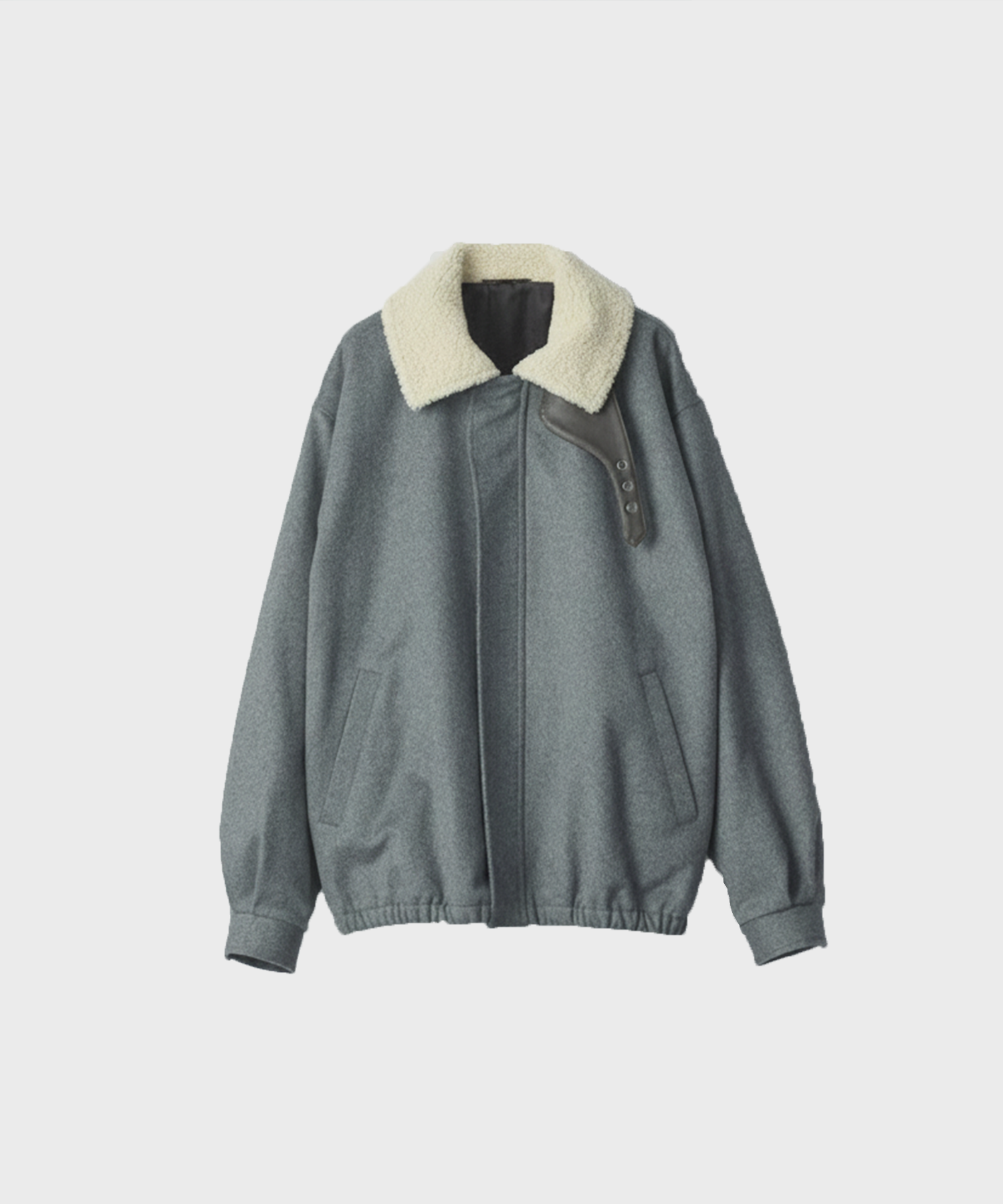 【シュタイン】ST.1546 MOUTON COLLAR WOOL CASHMERE PADDED JACKET