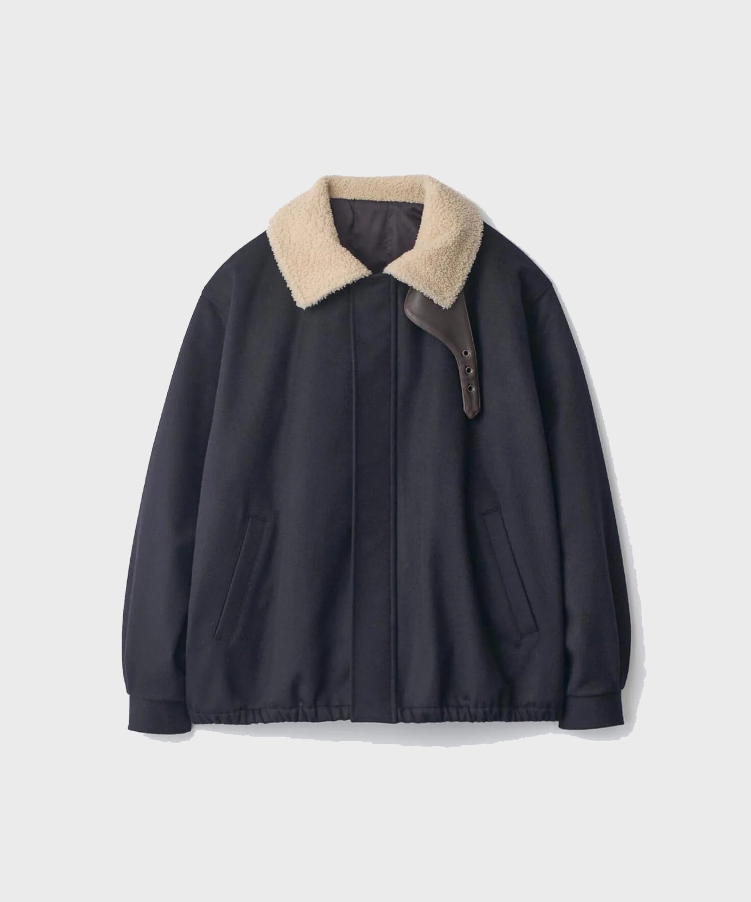 【シュタイン】ST.1546 MOUTON COLLAR WOOL CASHMERE PADDED JACKET