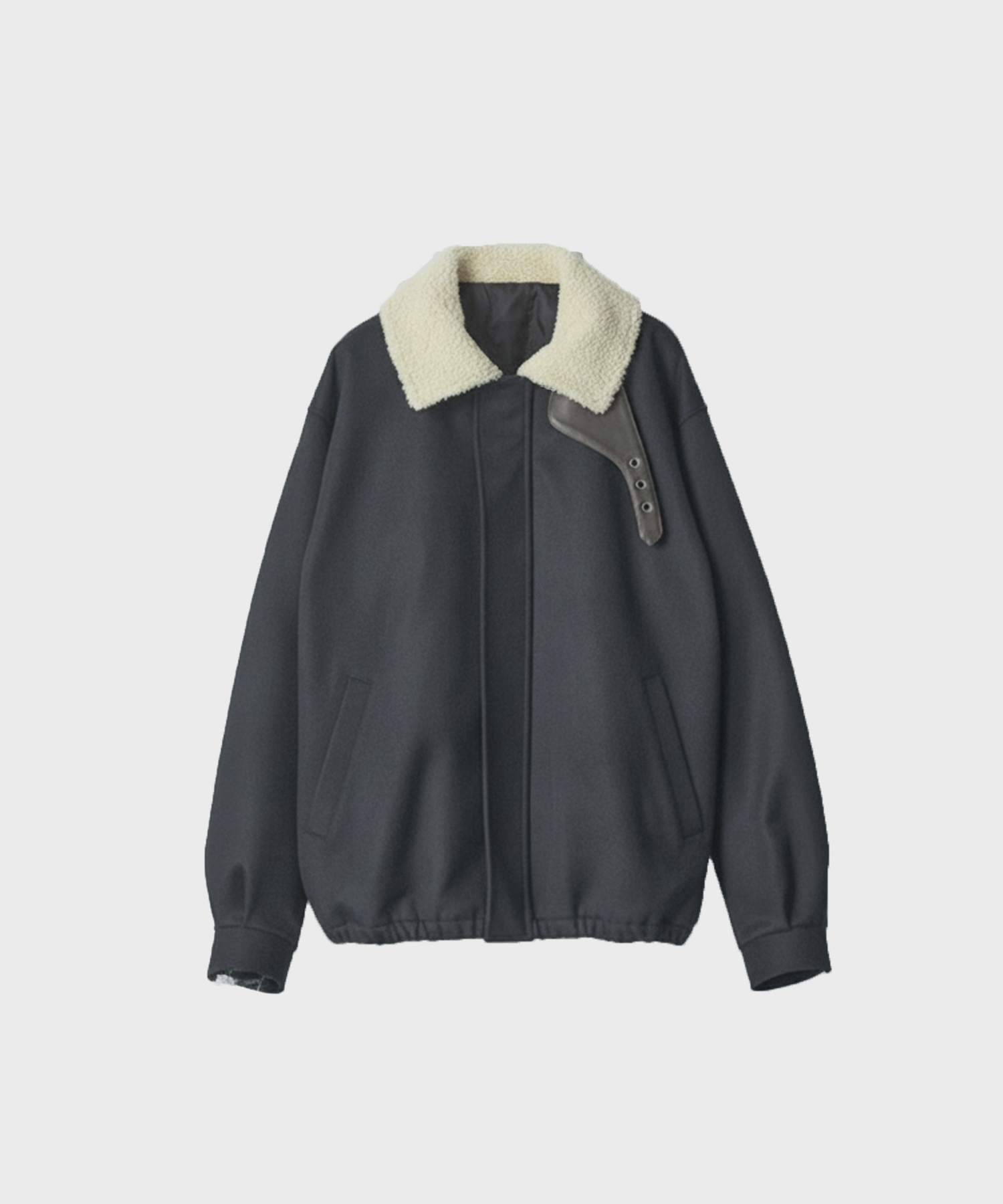 【シュタイン】ST.1546 MOUTON COLLAR WOOL CASHMERE PADDED JACKET