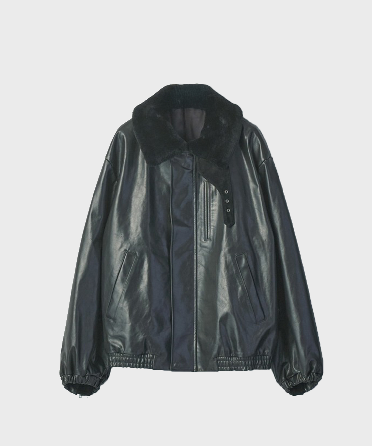 【シュタイン】ST.1549 MOUTON COLLAR CALF ZIP JACKET