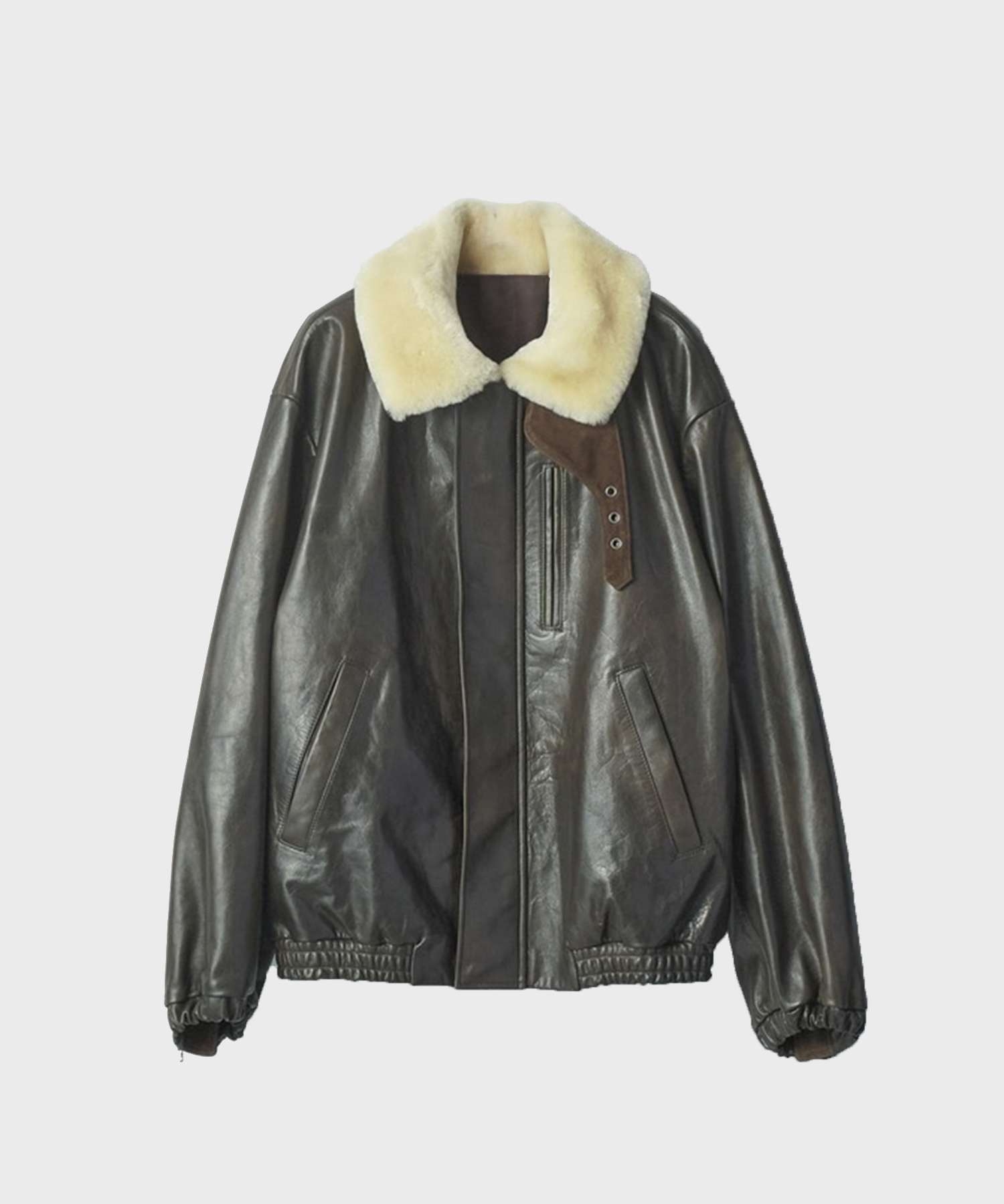 【シュタイン】ST.1549 MOUTON COLLAR CALF ZIP JACKET