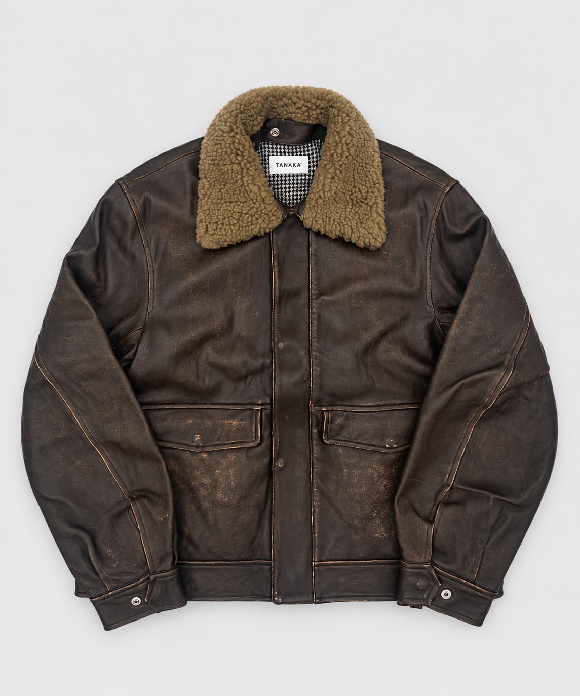 ST-273-BKW LEATHER FLIGHT JACKET